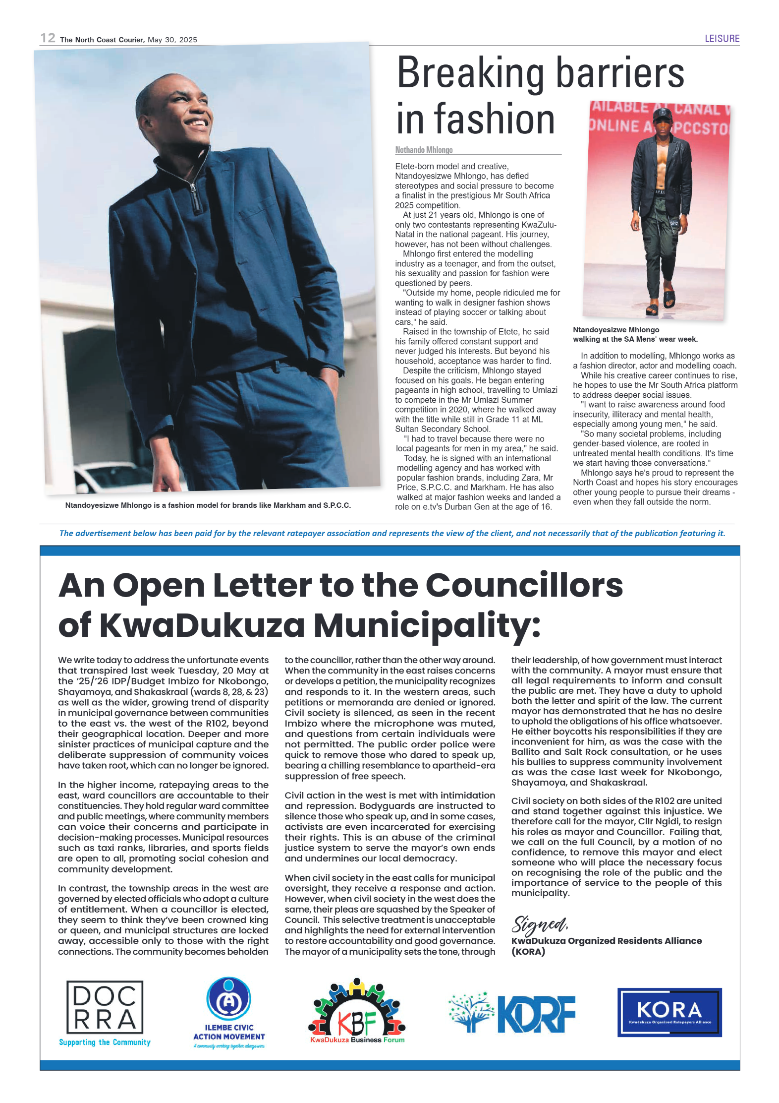 The North Coast Courier – 30 May 2025 page 12