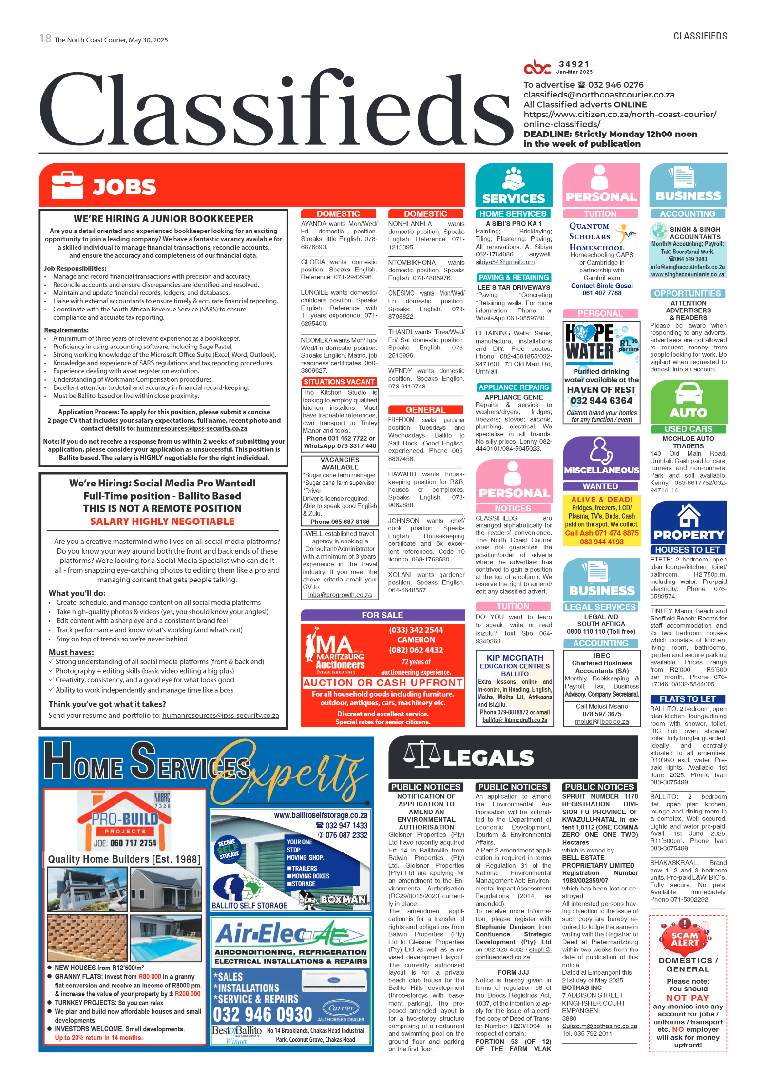 The North Coast Courier – 30 May 2025 page 18