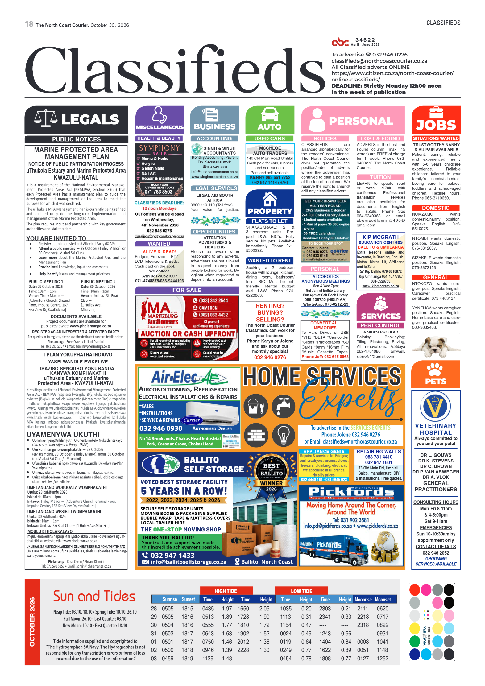 The North Coast Courier – 30 October 2026 page 18