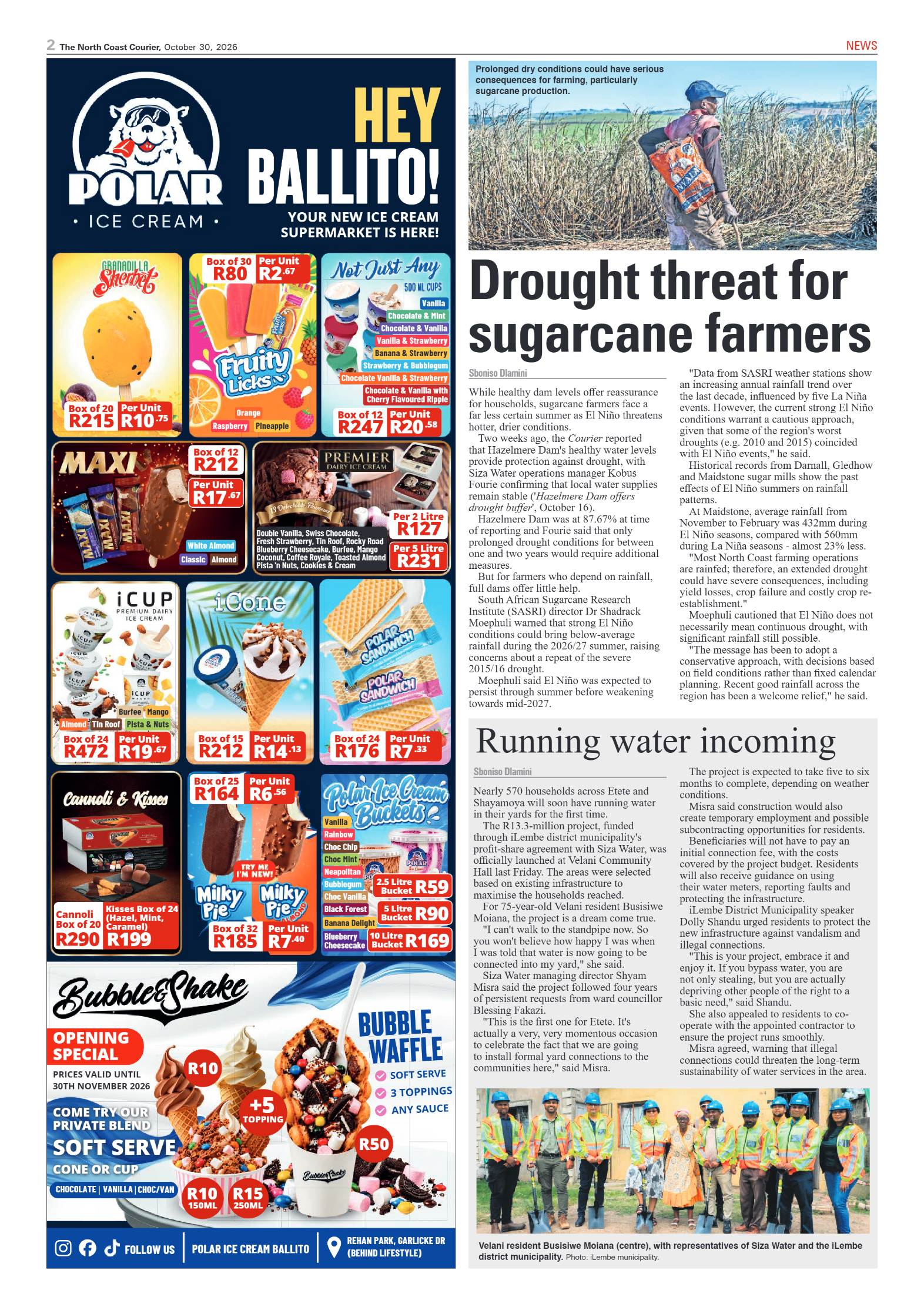 The North Coast Courier – 30 October 2026 page 2