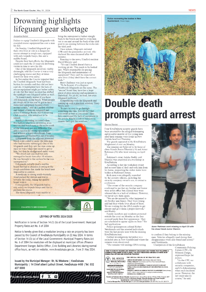 The North Coast Courier – 31 May 2024 page 2