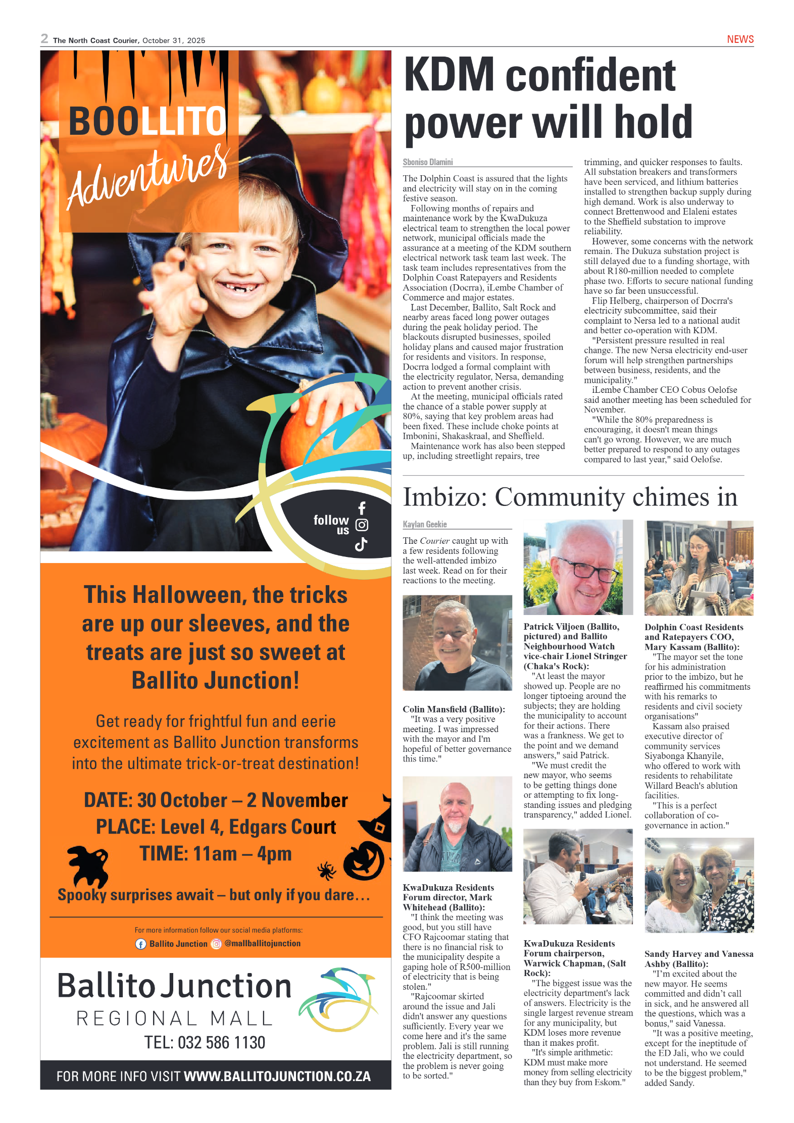 The North Coast Courier – 31 October 2025 page 2