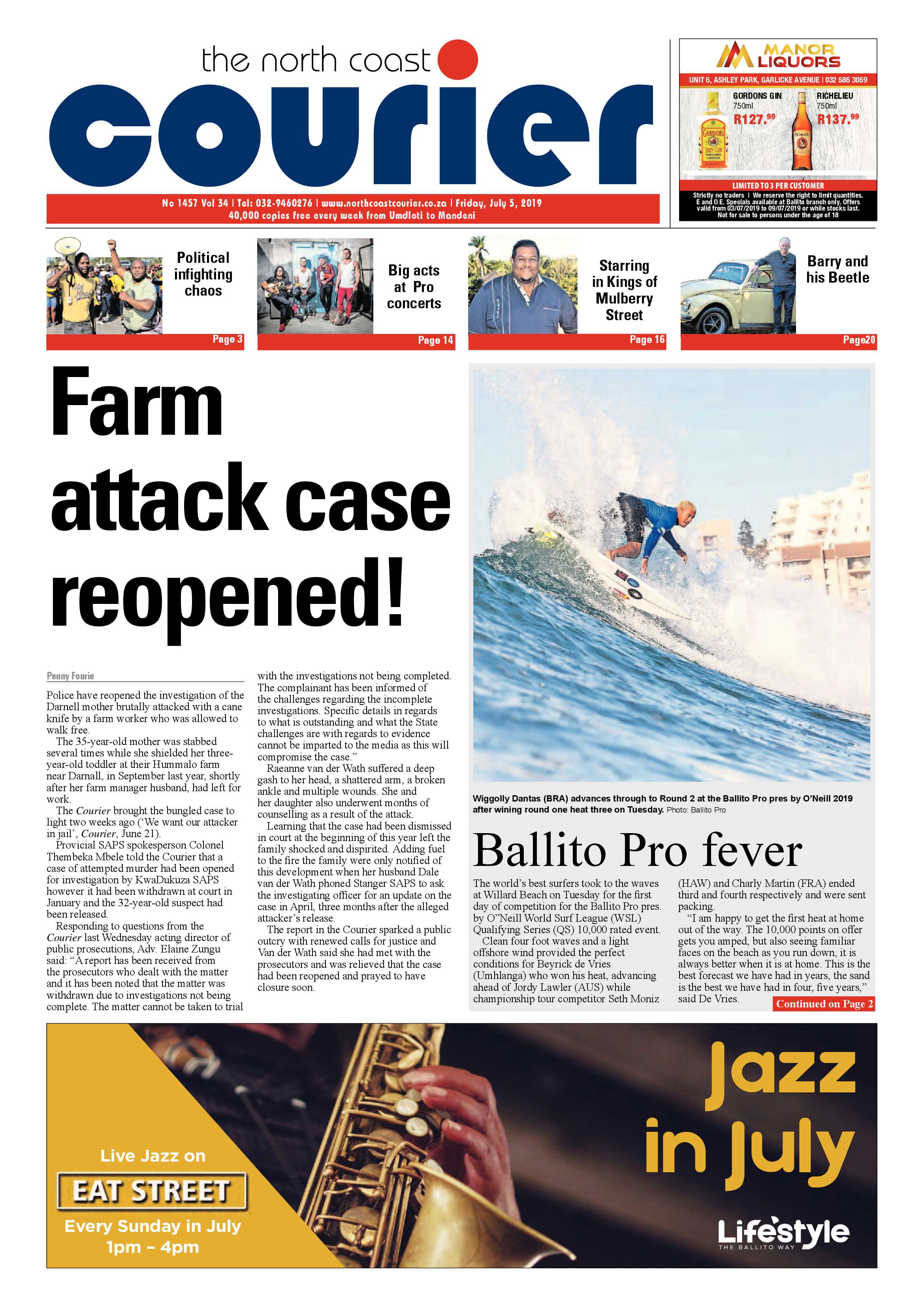 The North Coast Courier 5 July 2019 page 1