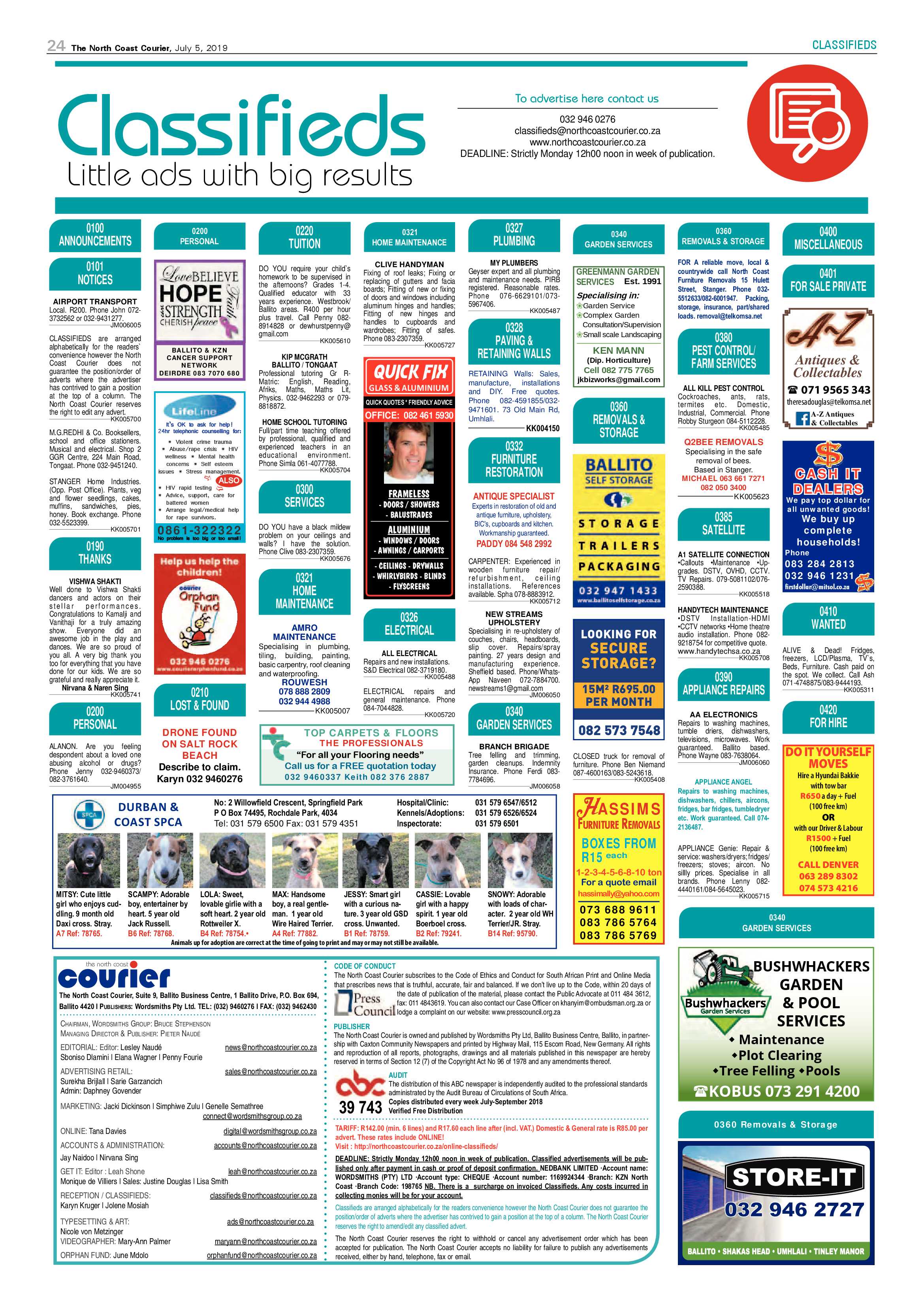 The North Coast Courier 5 July 2019 page 24