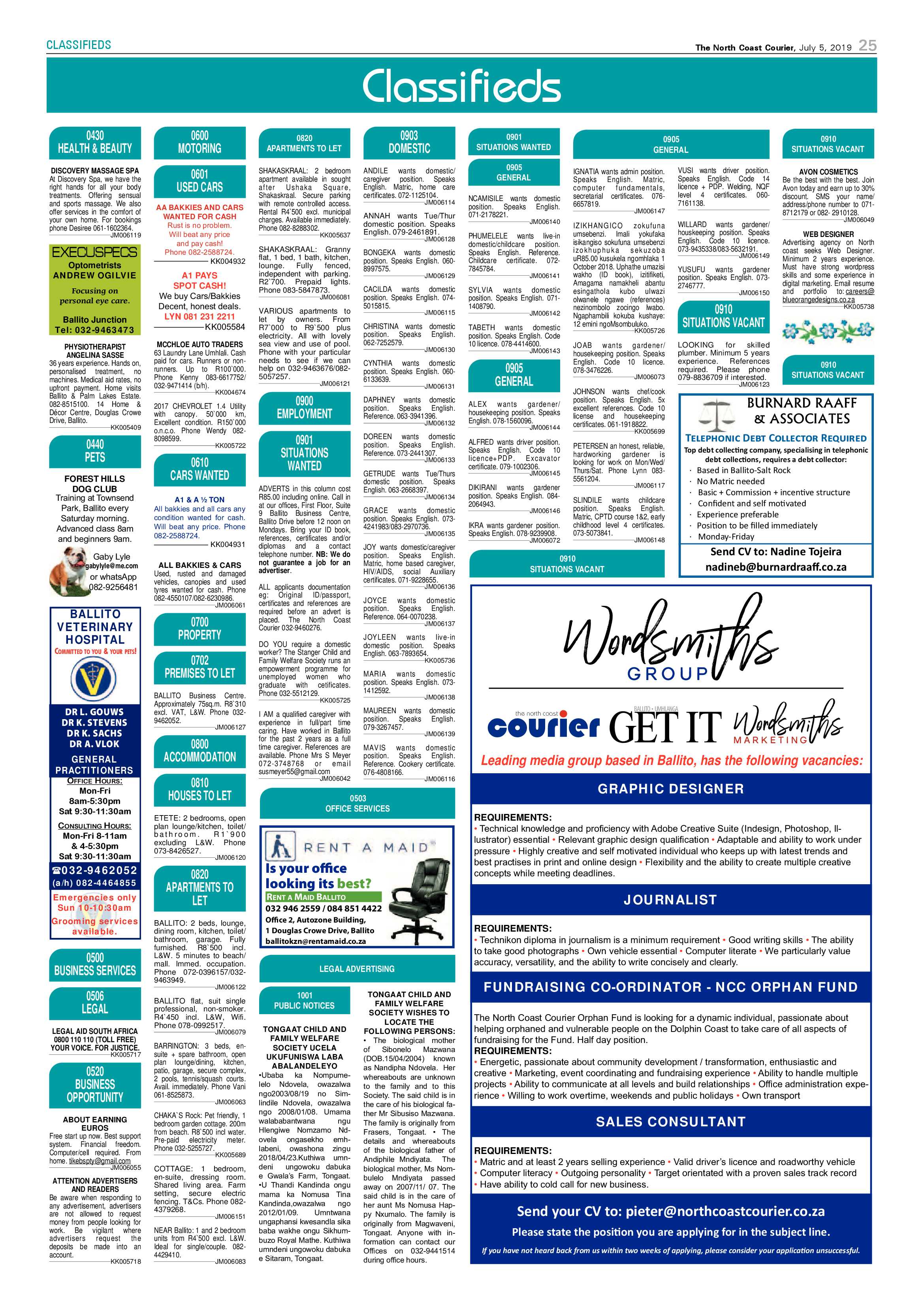 The North Coast Courier 5 July 2019 page 25