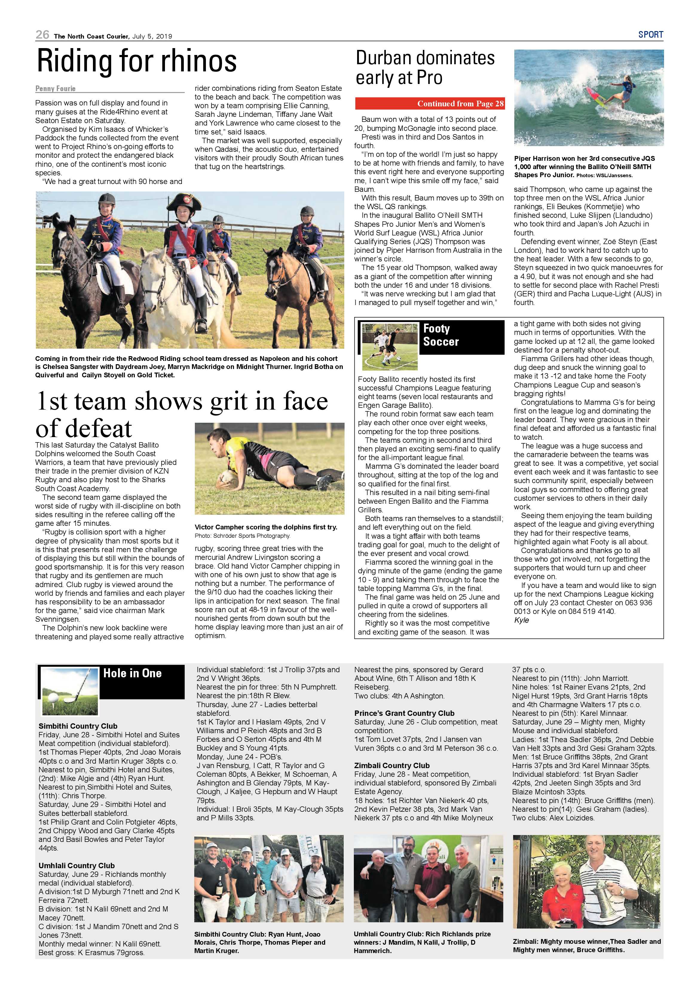 The North Coast Courier 5 July 2019 page 26