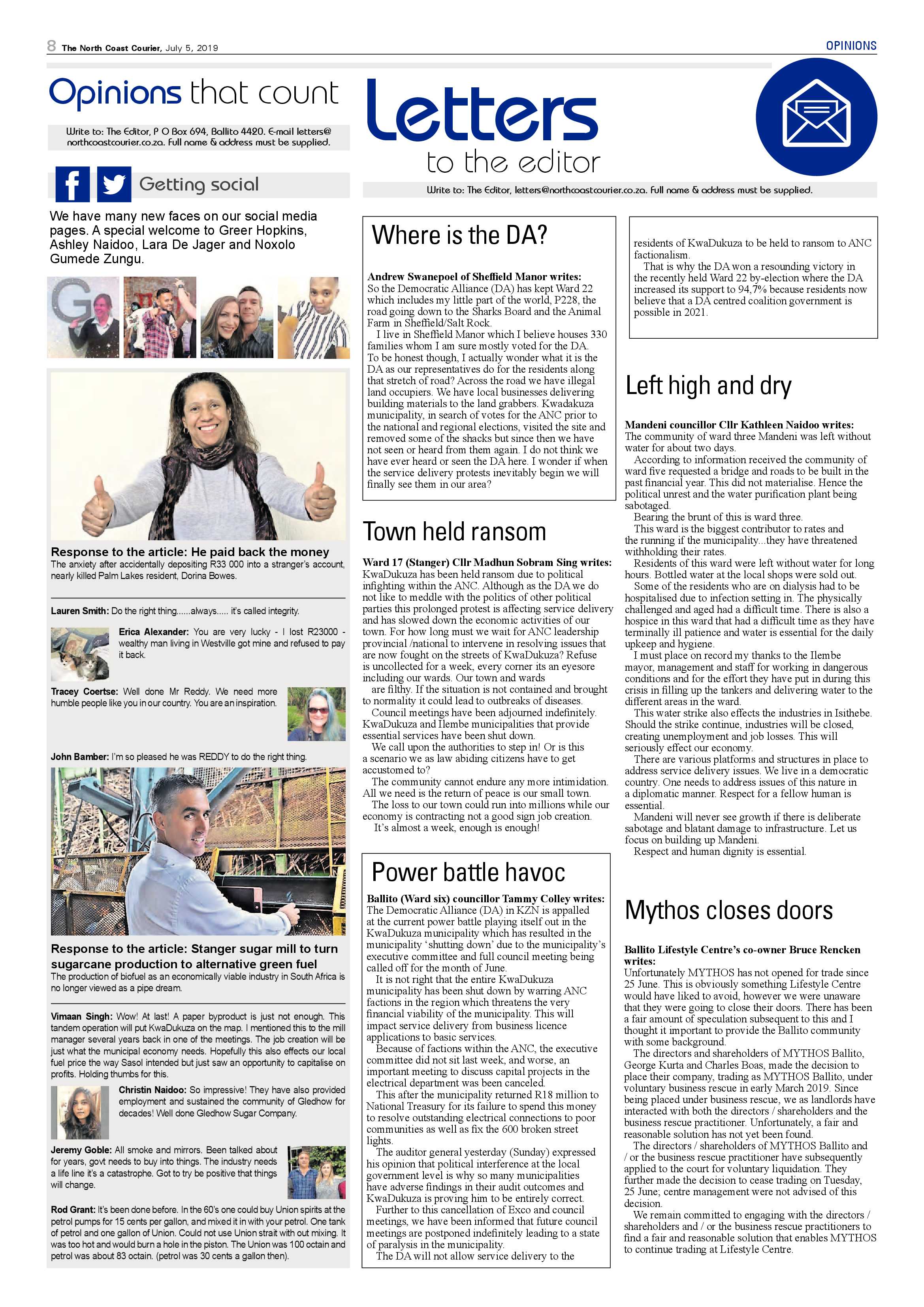 The North Coast Courier 5 July 2019 page 8