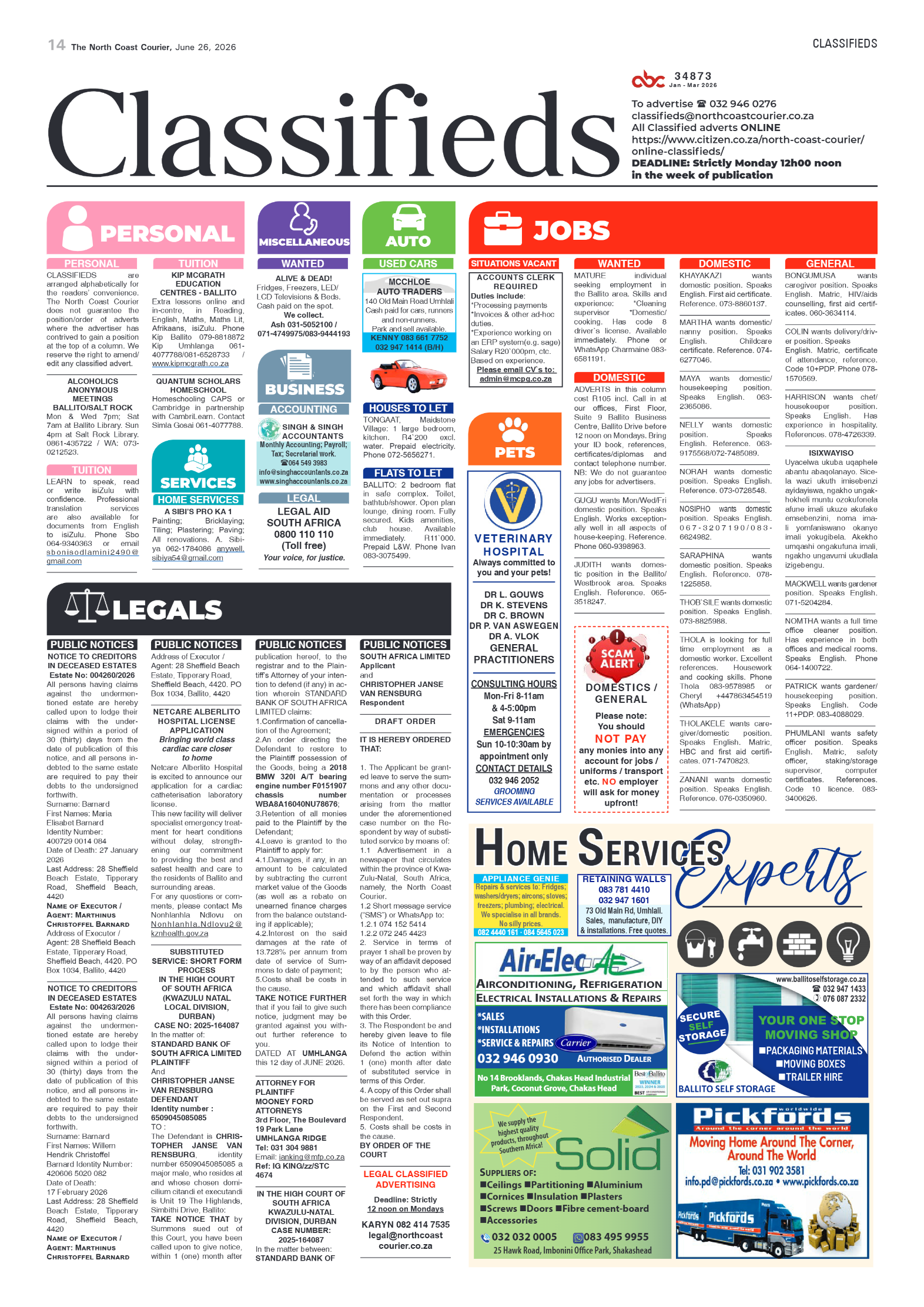 The North Coast Courier – June 26 page 14