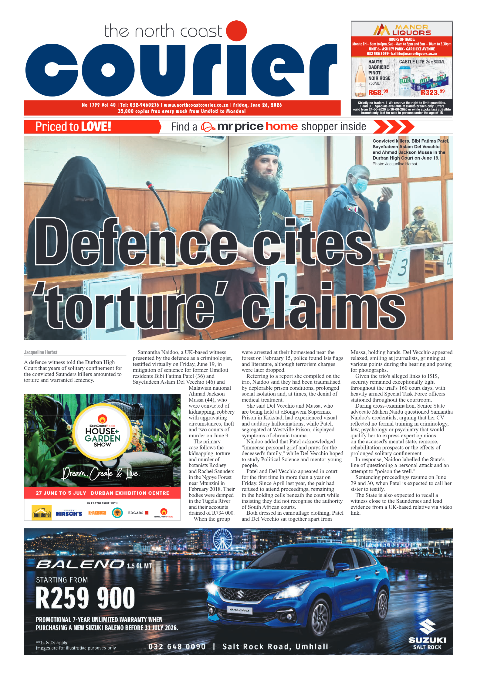 The North Coast Courier – June 26 page 1