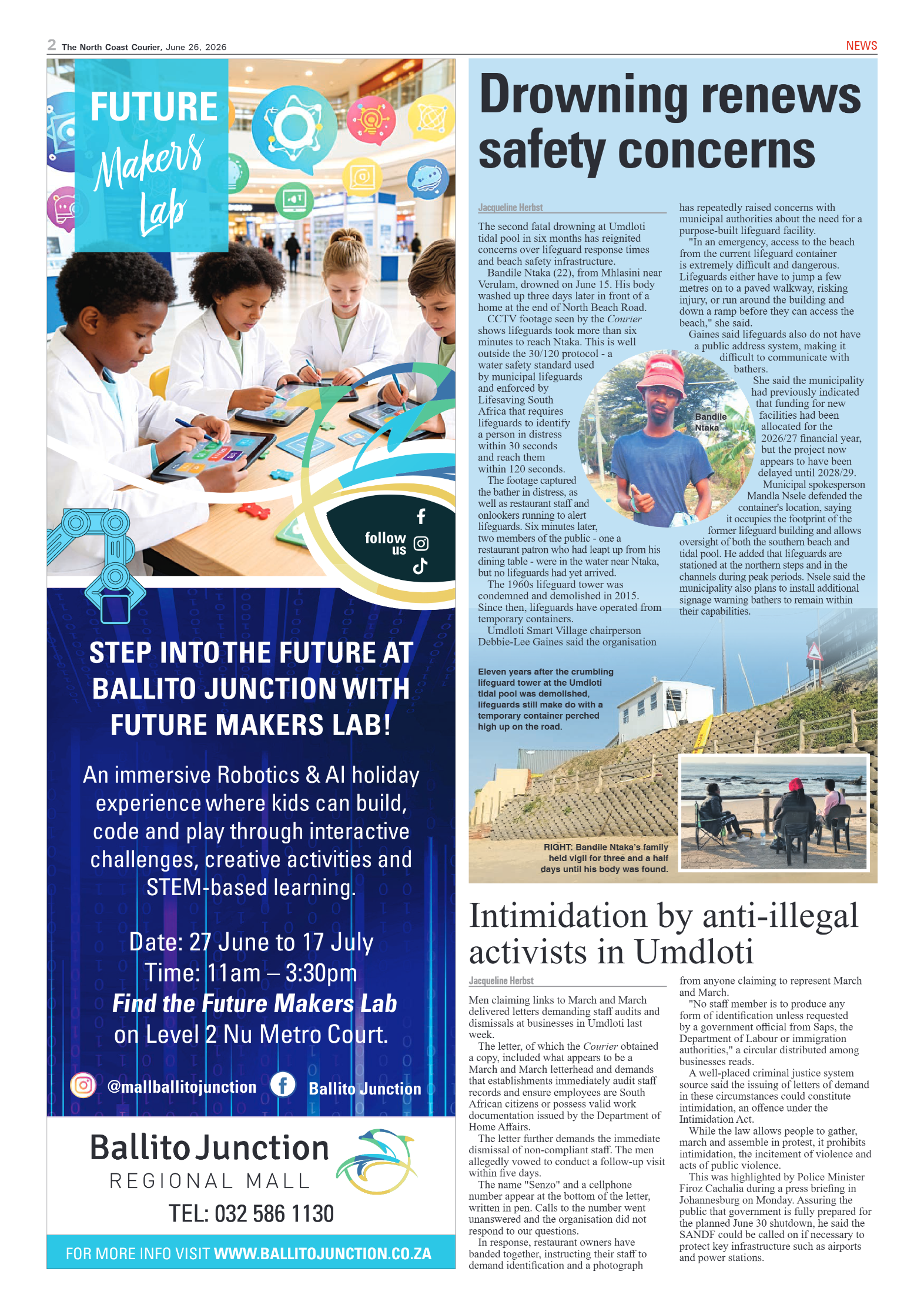 The North Coast Courier – June 26 page 2
