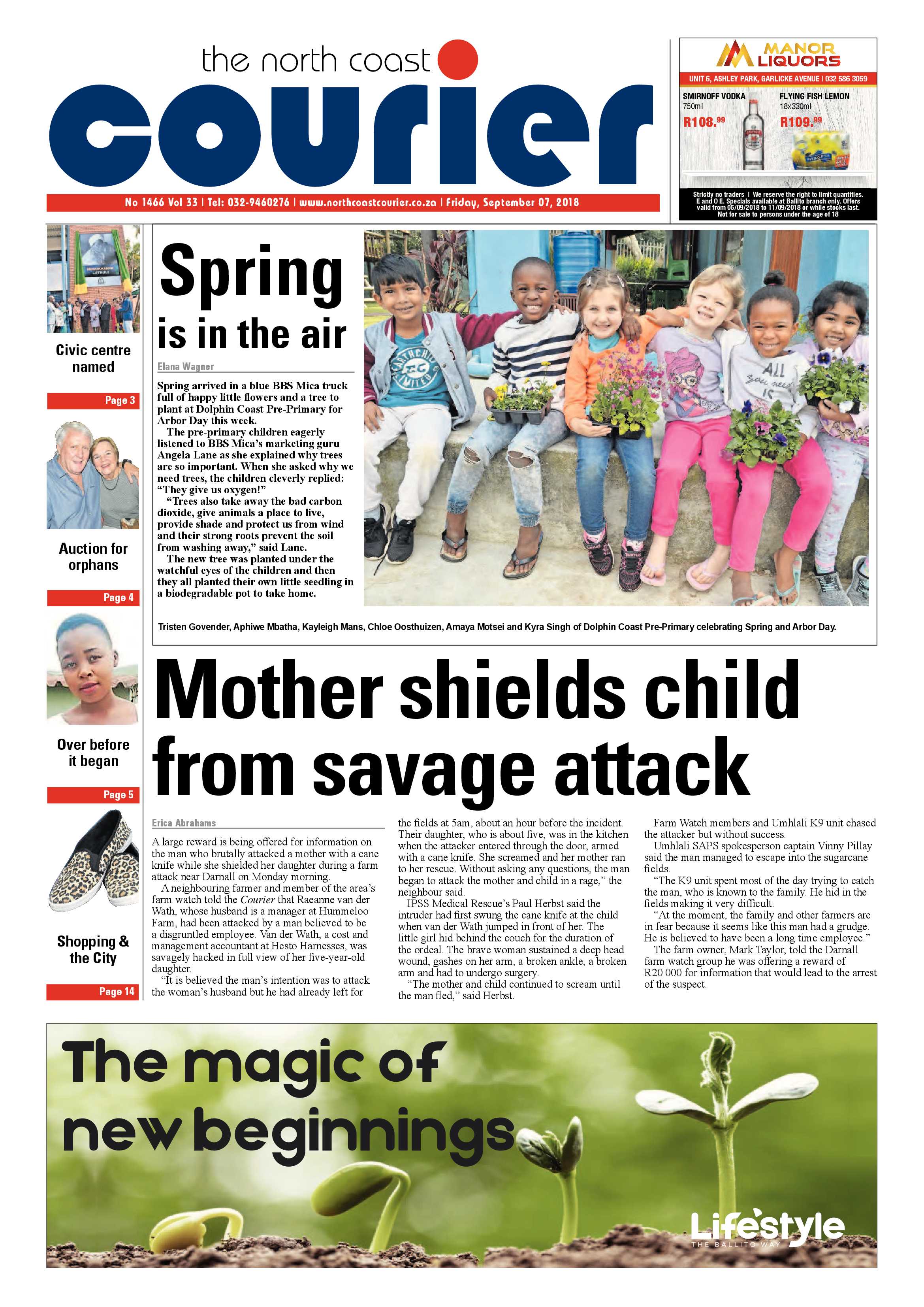 The North Coast Courier – 07 September 2018 page 1