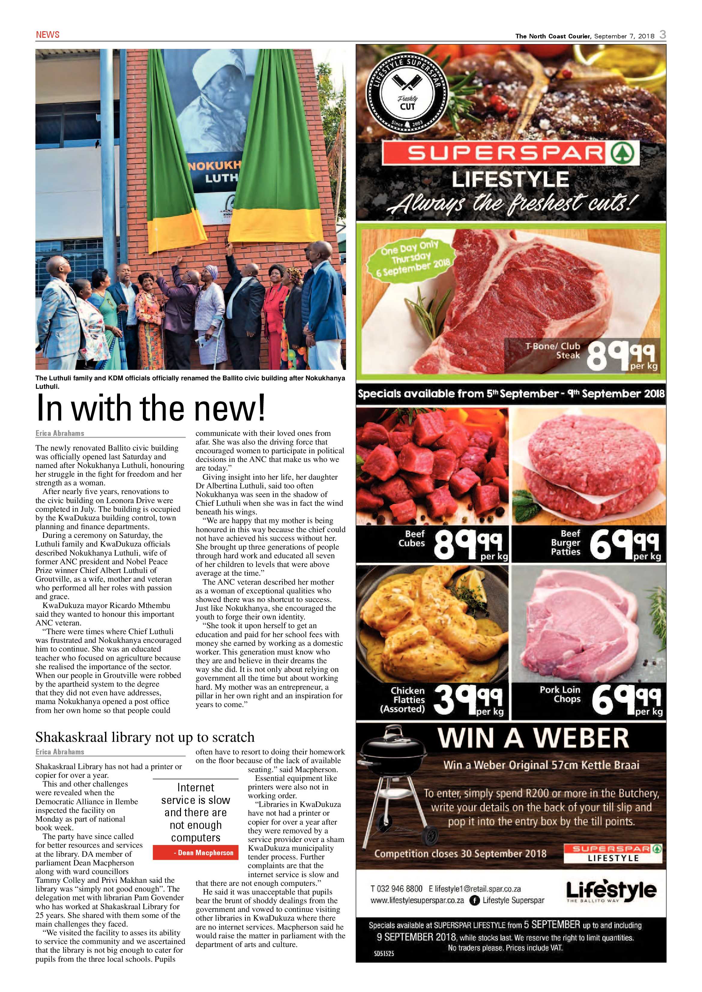 The North Coast Courier – 07 September 2018 page 3