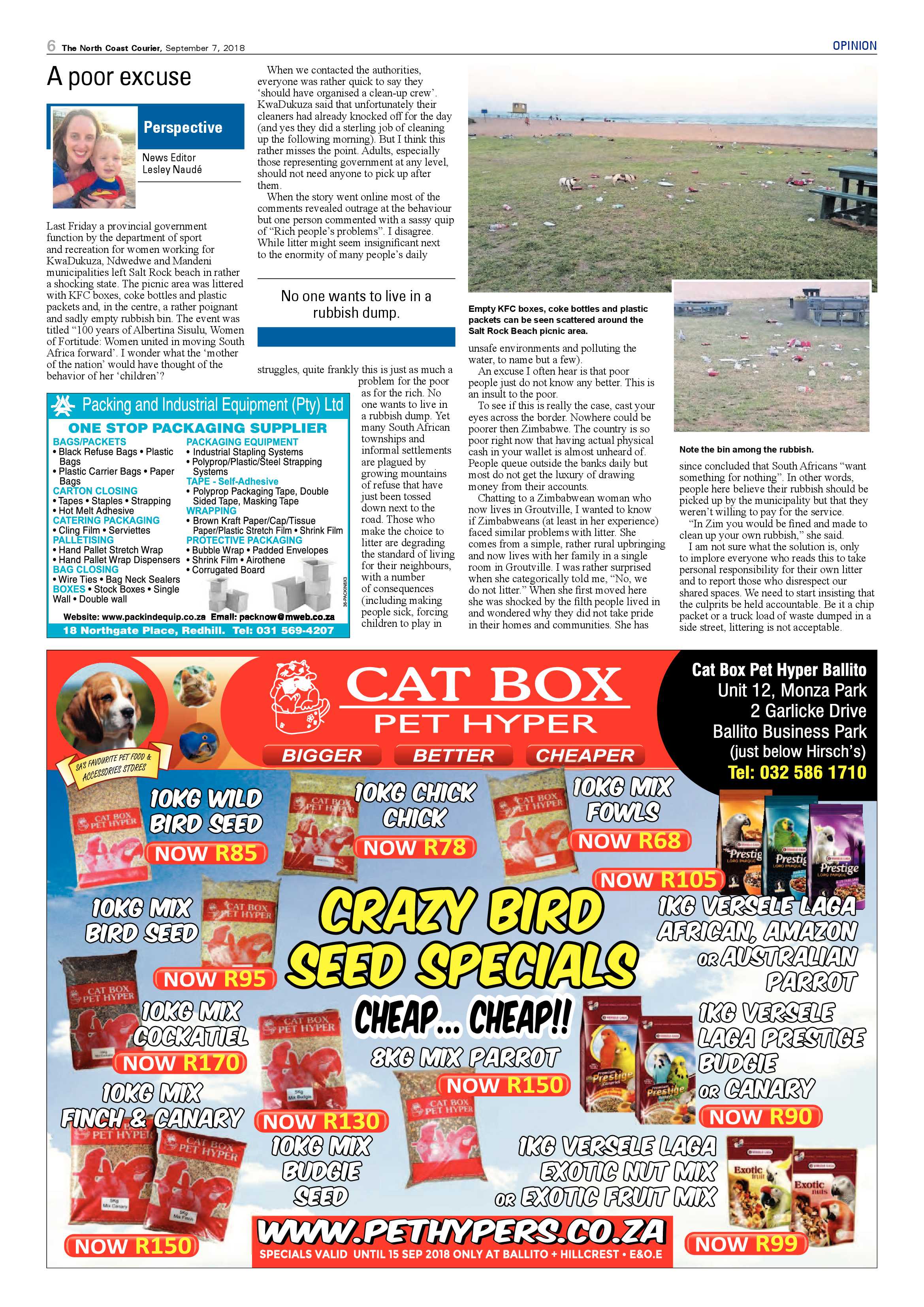 The North Coast Courier – 07 September 2018 page 6