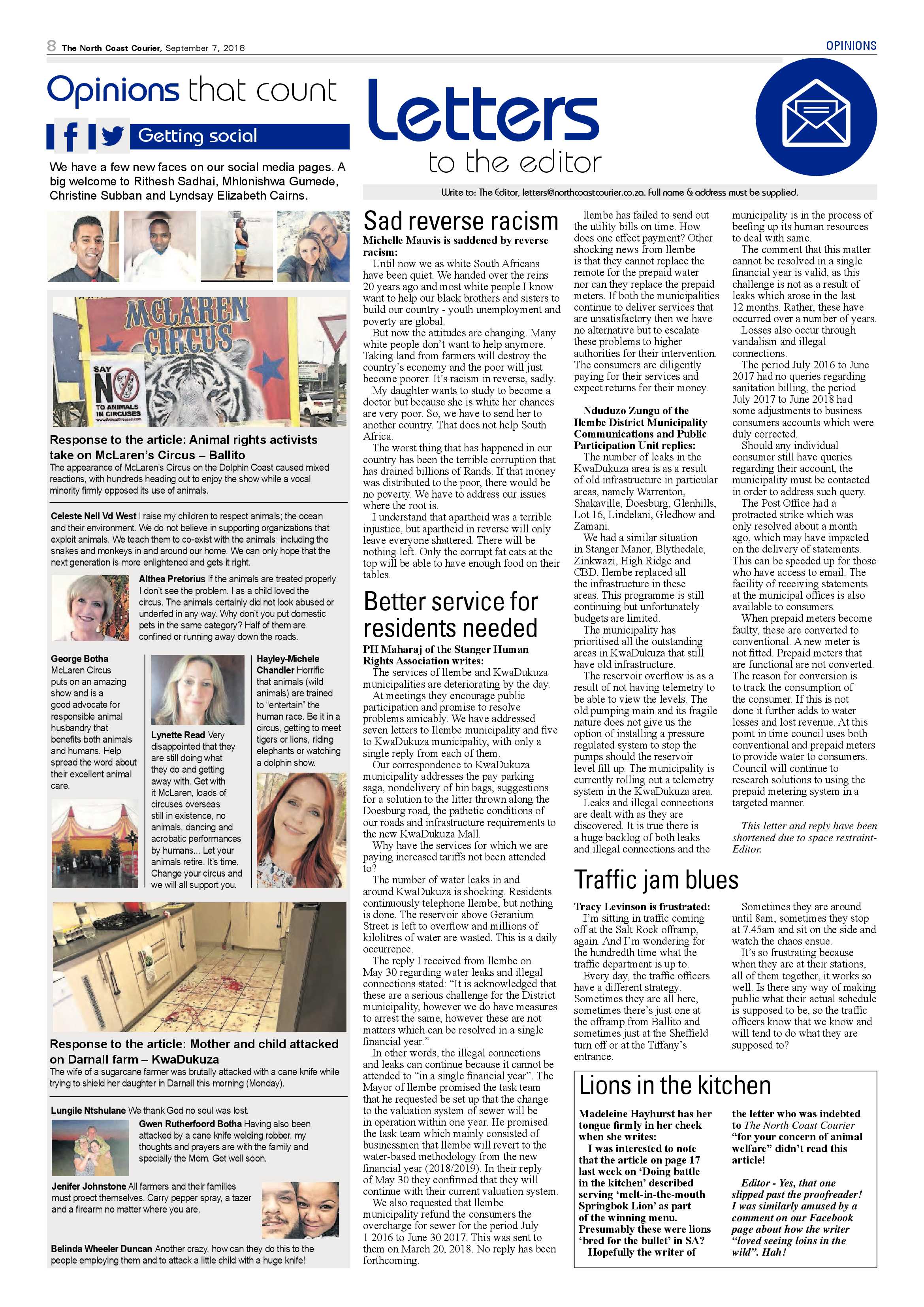 The North Coast Courier – 07 September 2018 page 8