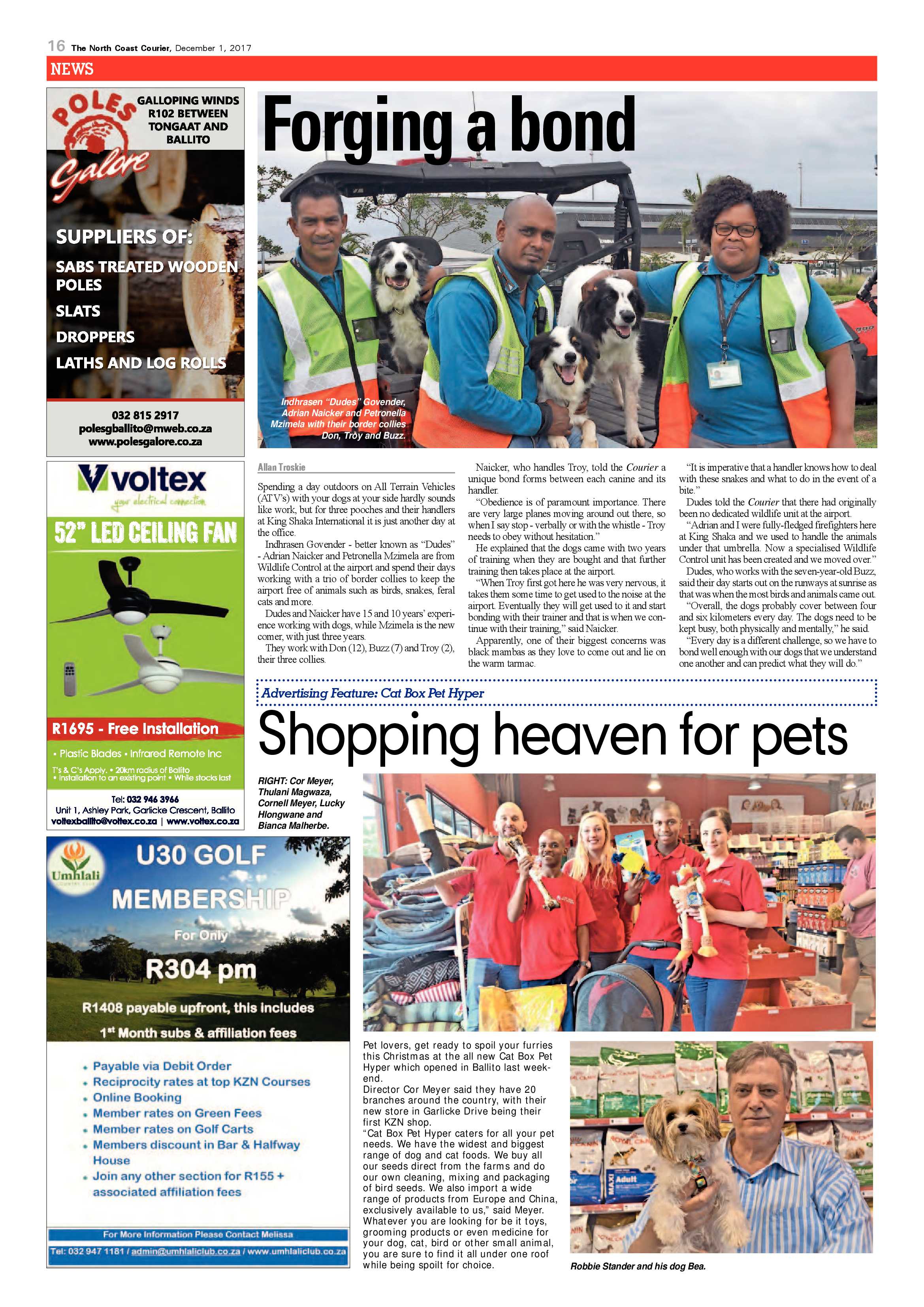 The North Coast Courier – 01 December 2017 page 16