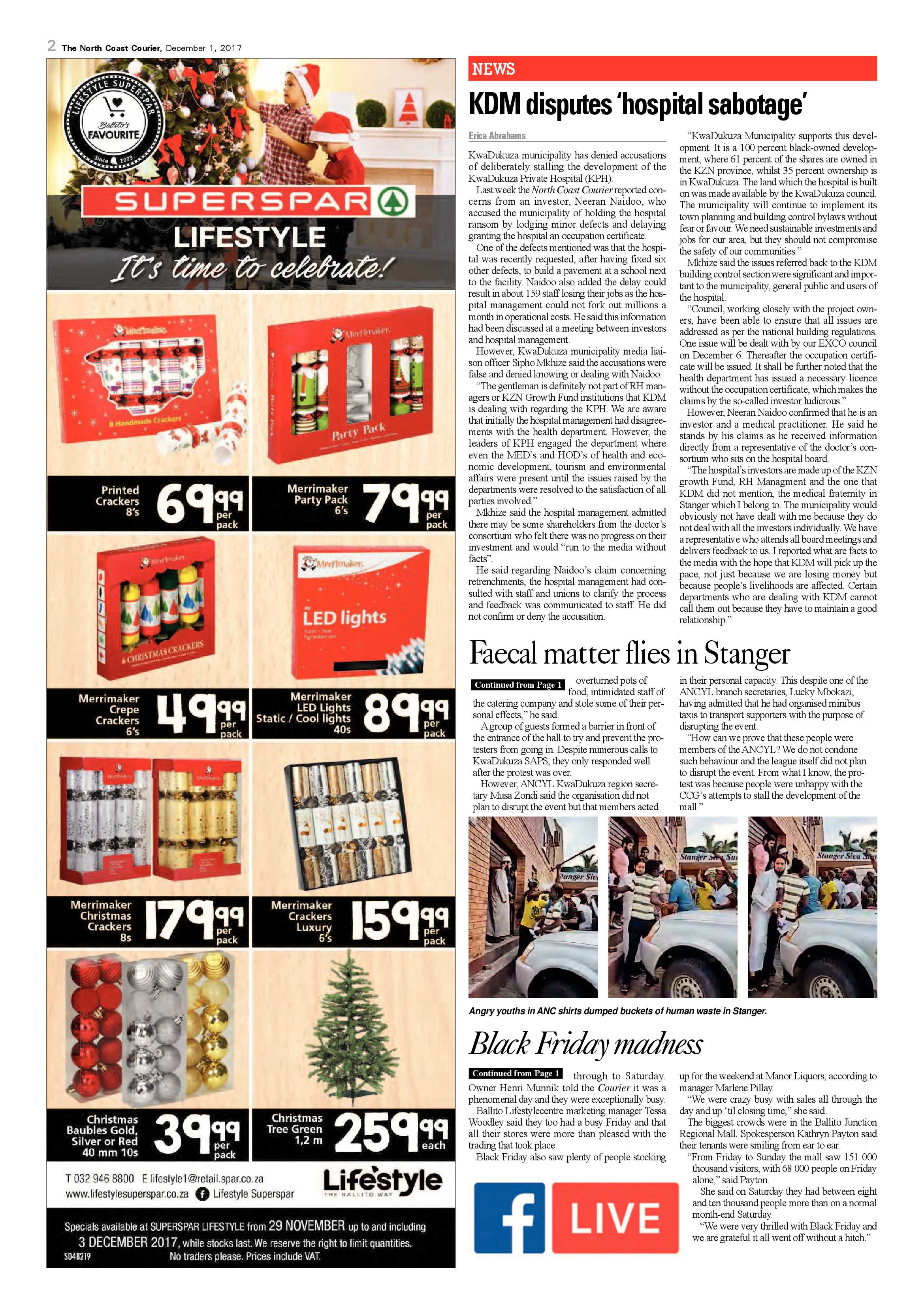 The North Coast Courier – 01 December 2017 page 2