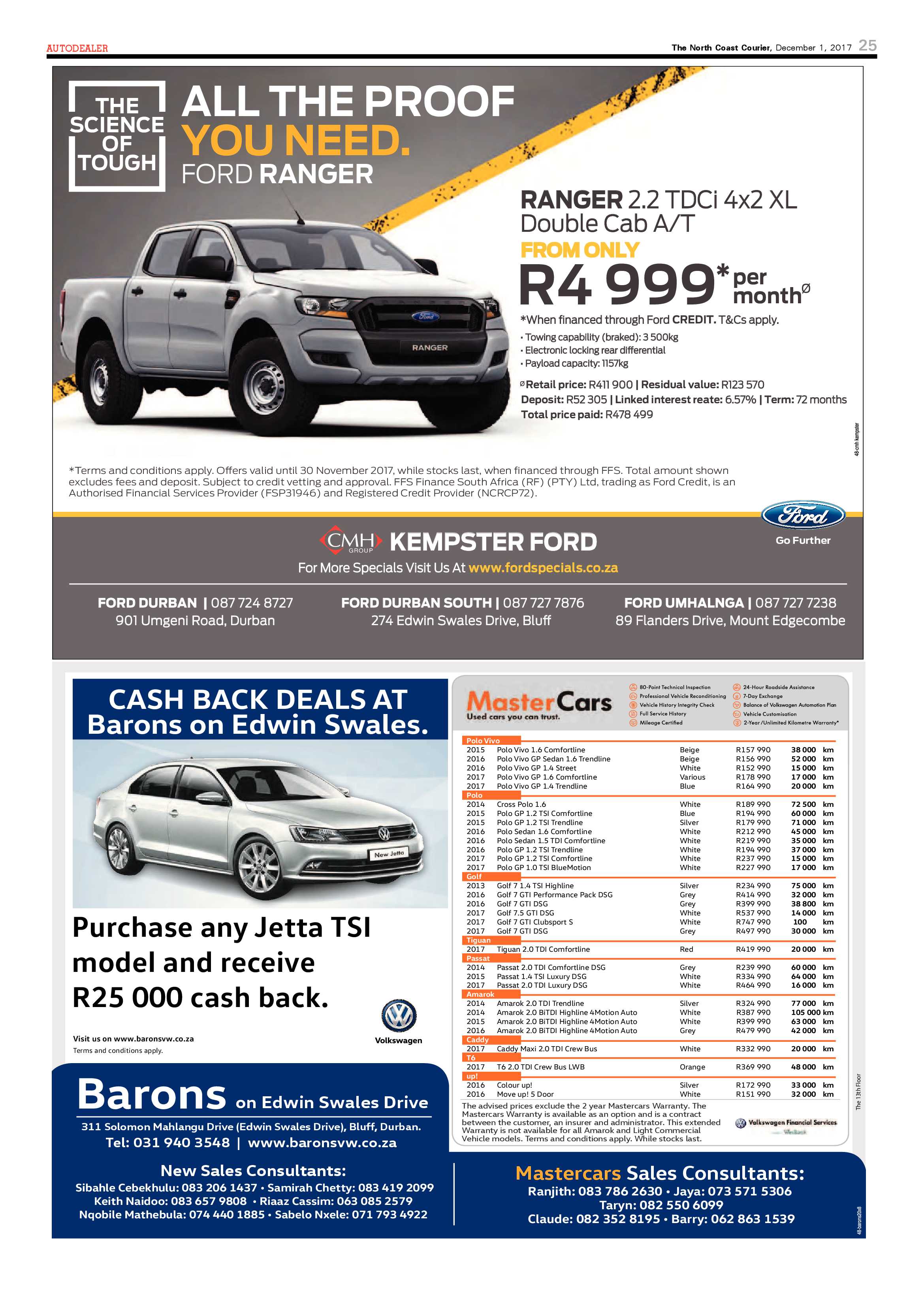 The North Coast Courier – 01 December 2017 page 25
