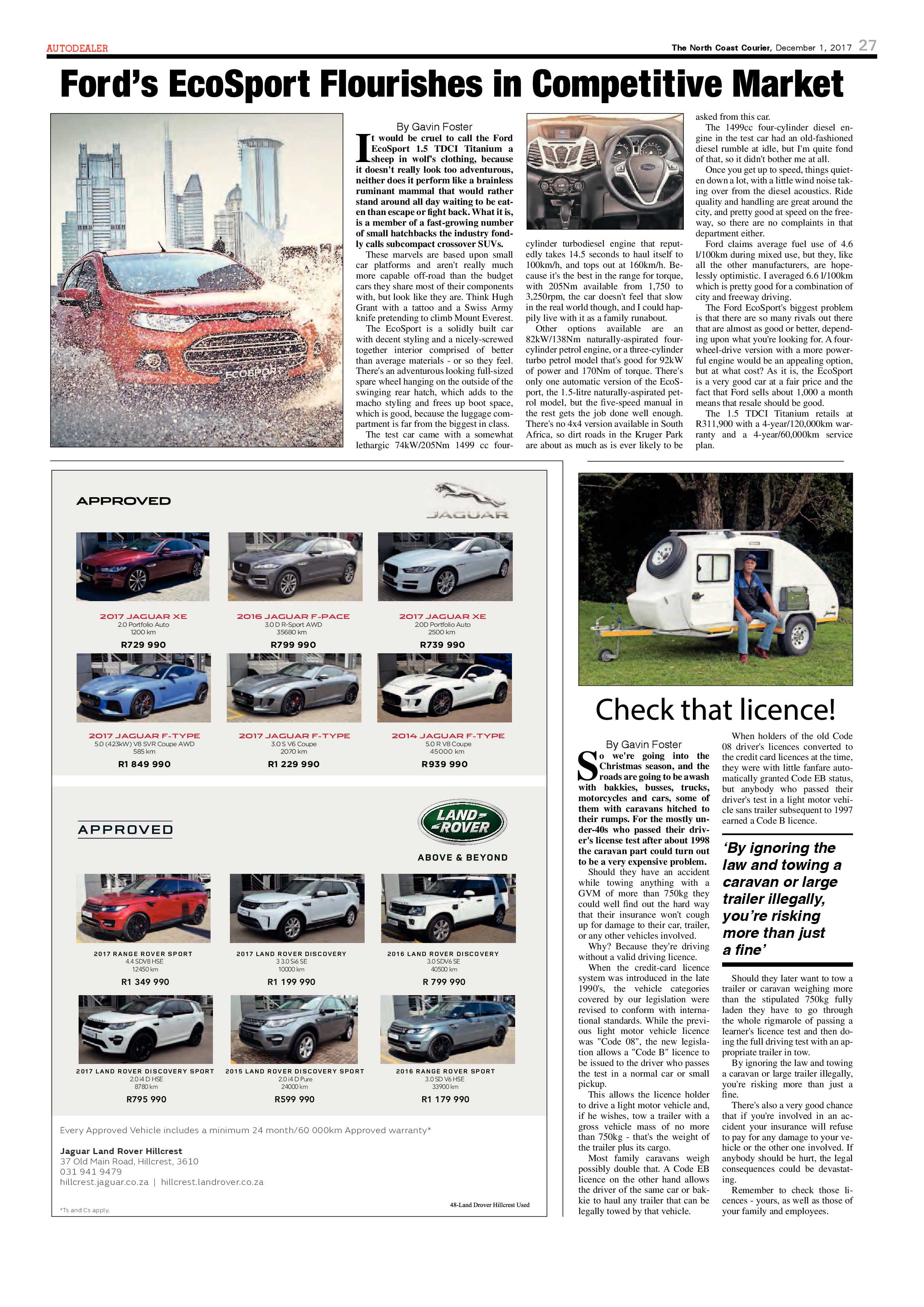The North Coast Courier – 01 December 2017 page 27