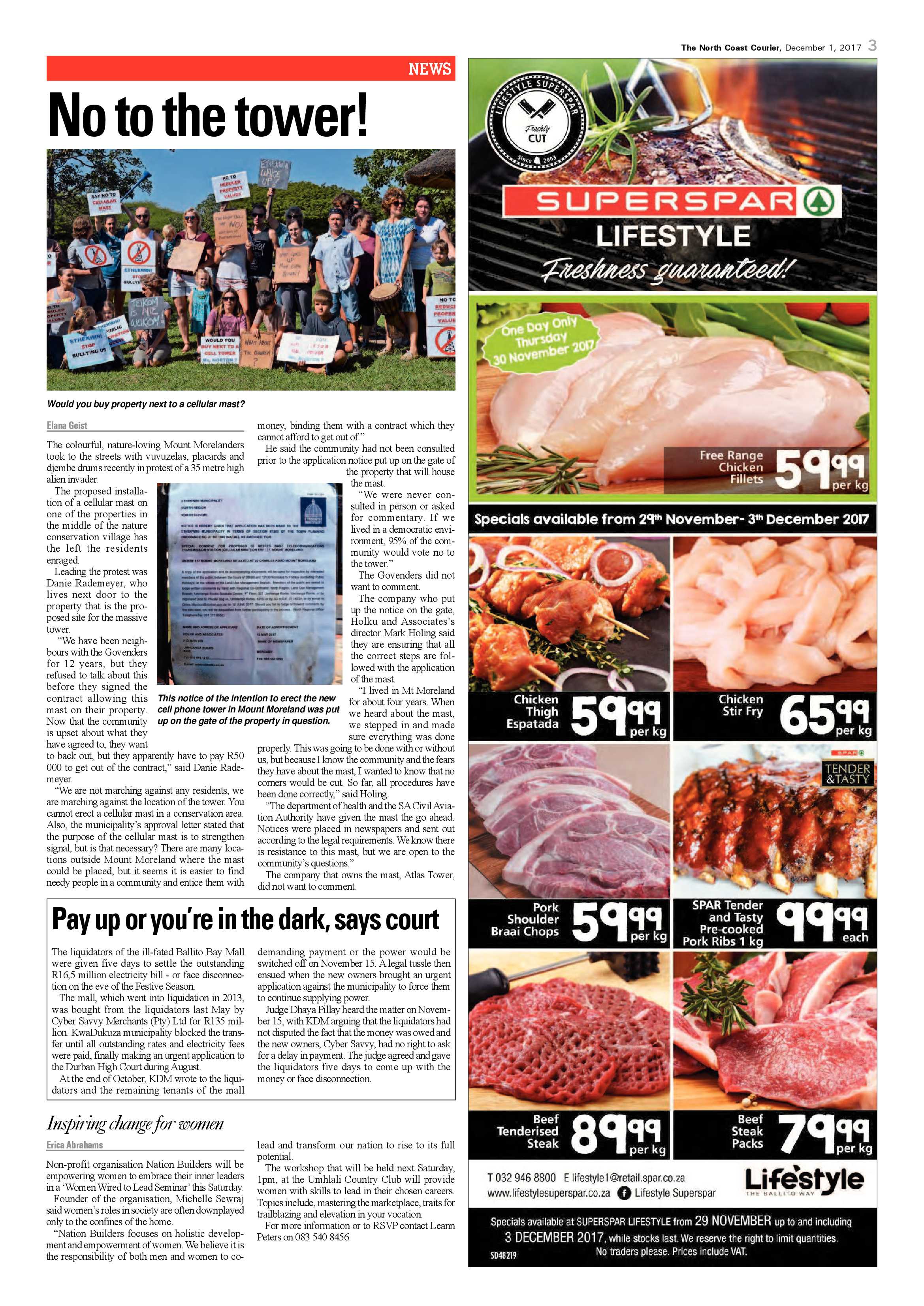 The North Coast Courier – 01 December 2017 page 3