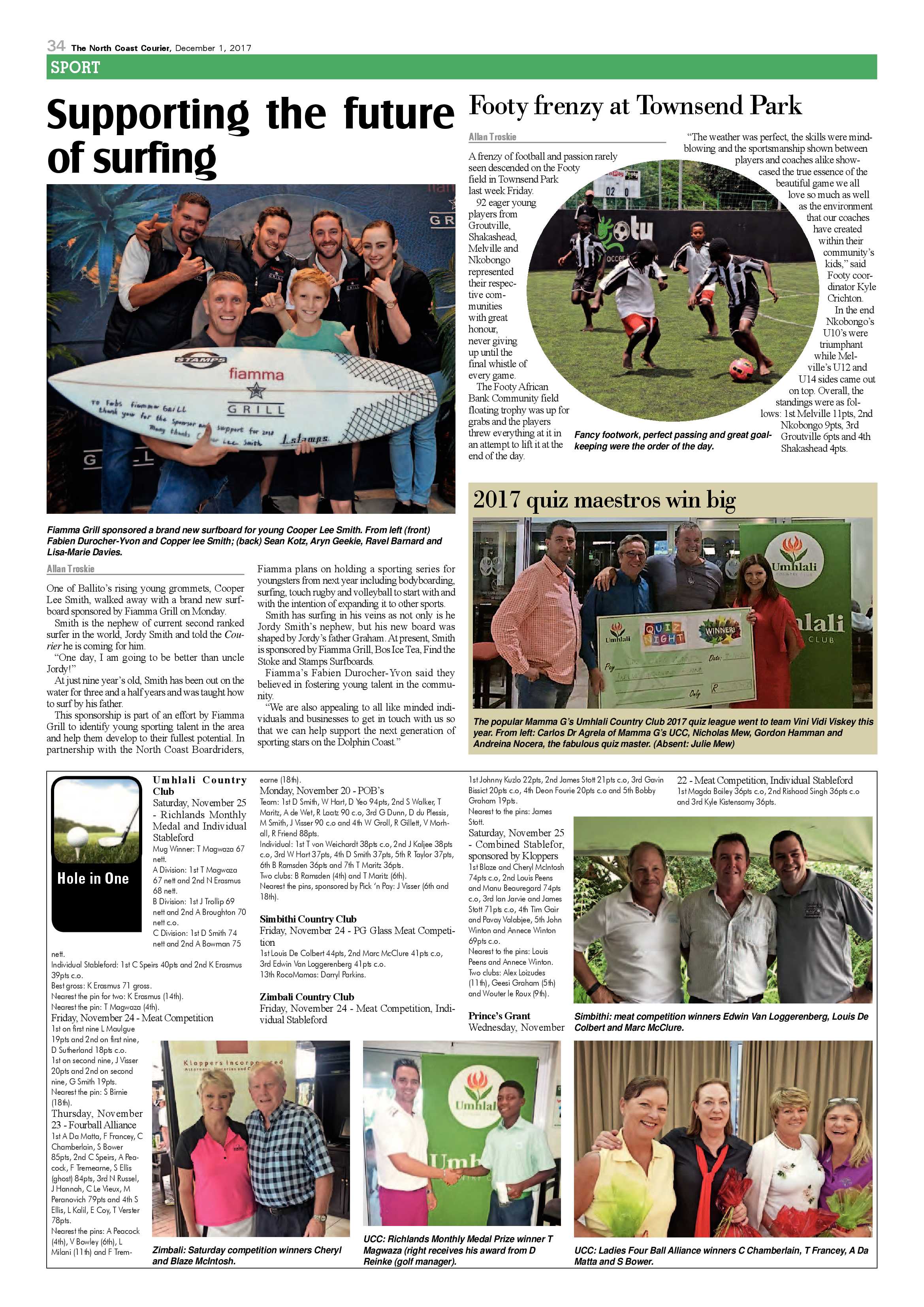 The North Coast Courier – 01 December 2017 page 34