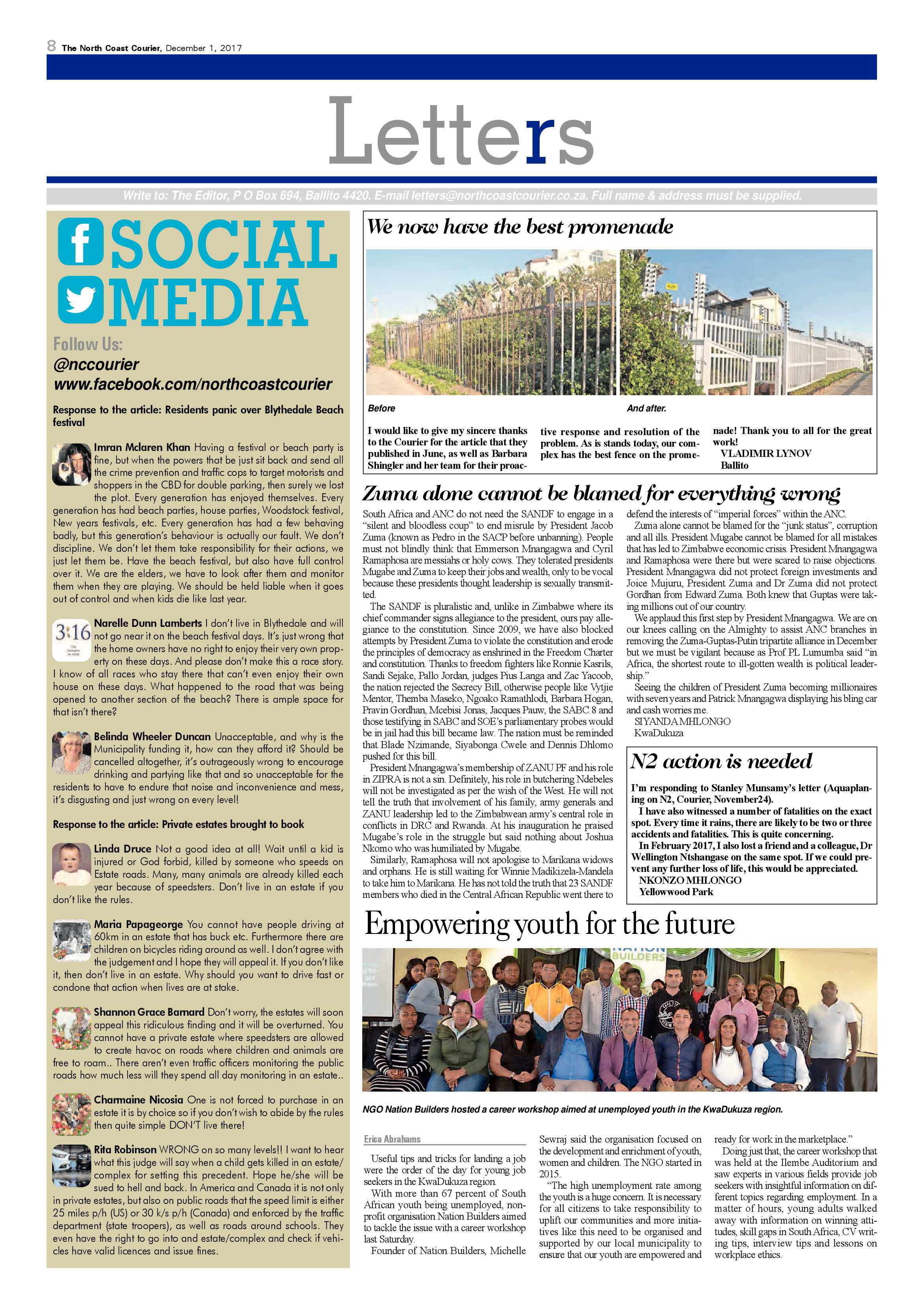 The North Coast Courier – 01 December 2017 page 8