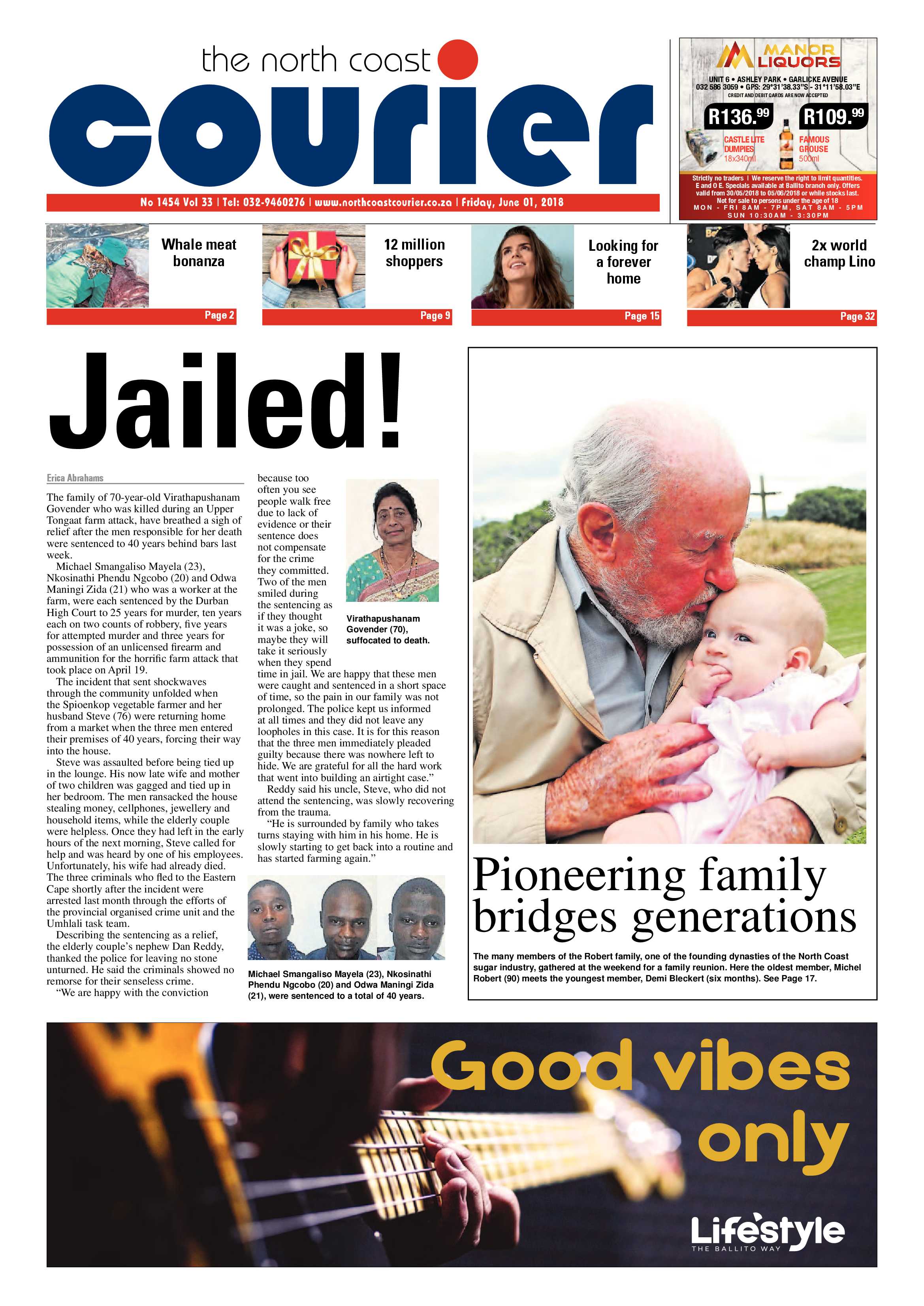 The North Coast Courier – 01 June 2018 page 1