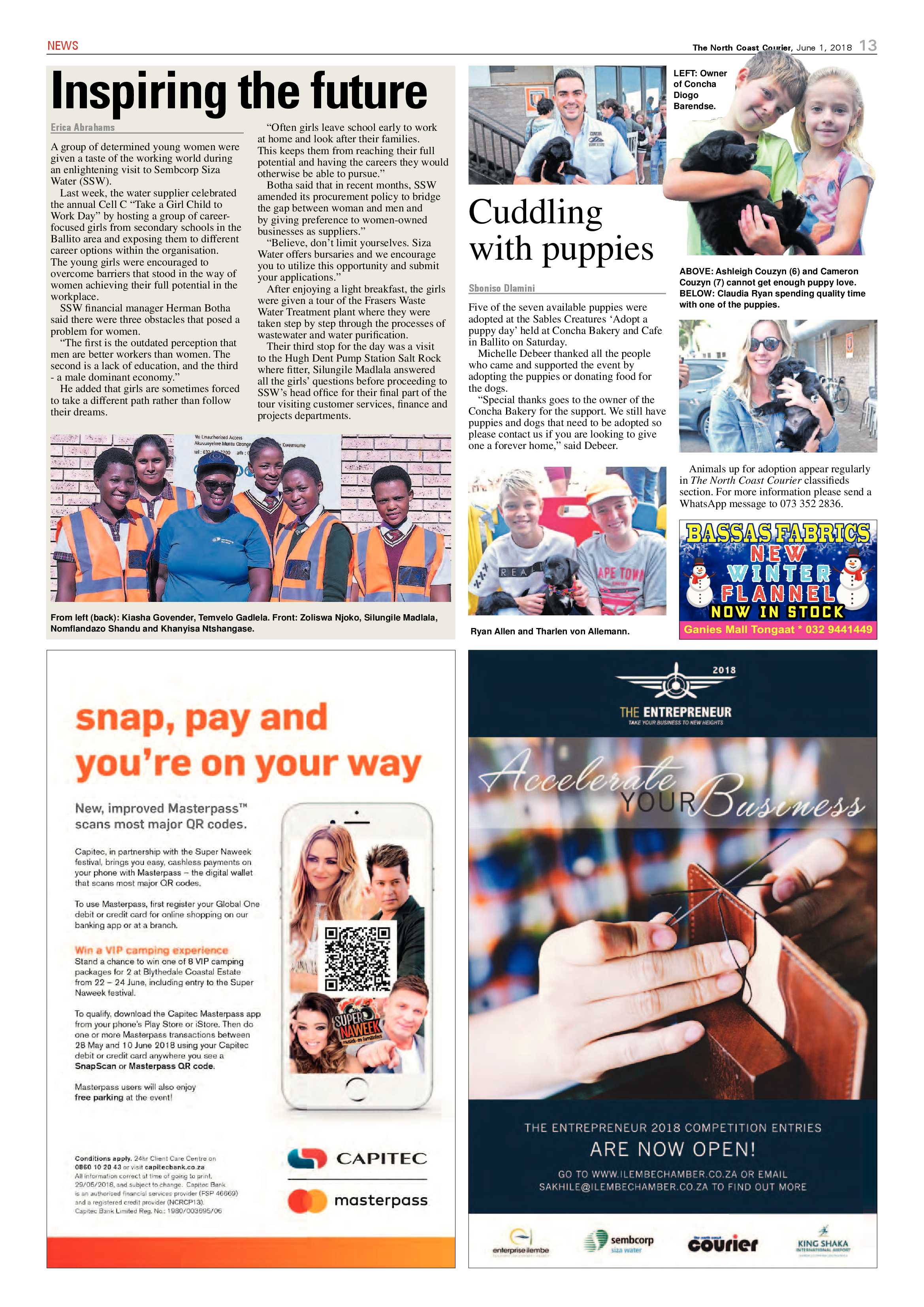 The North Coast Courier – 01 June 2018 page 13