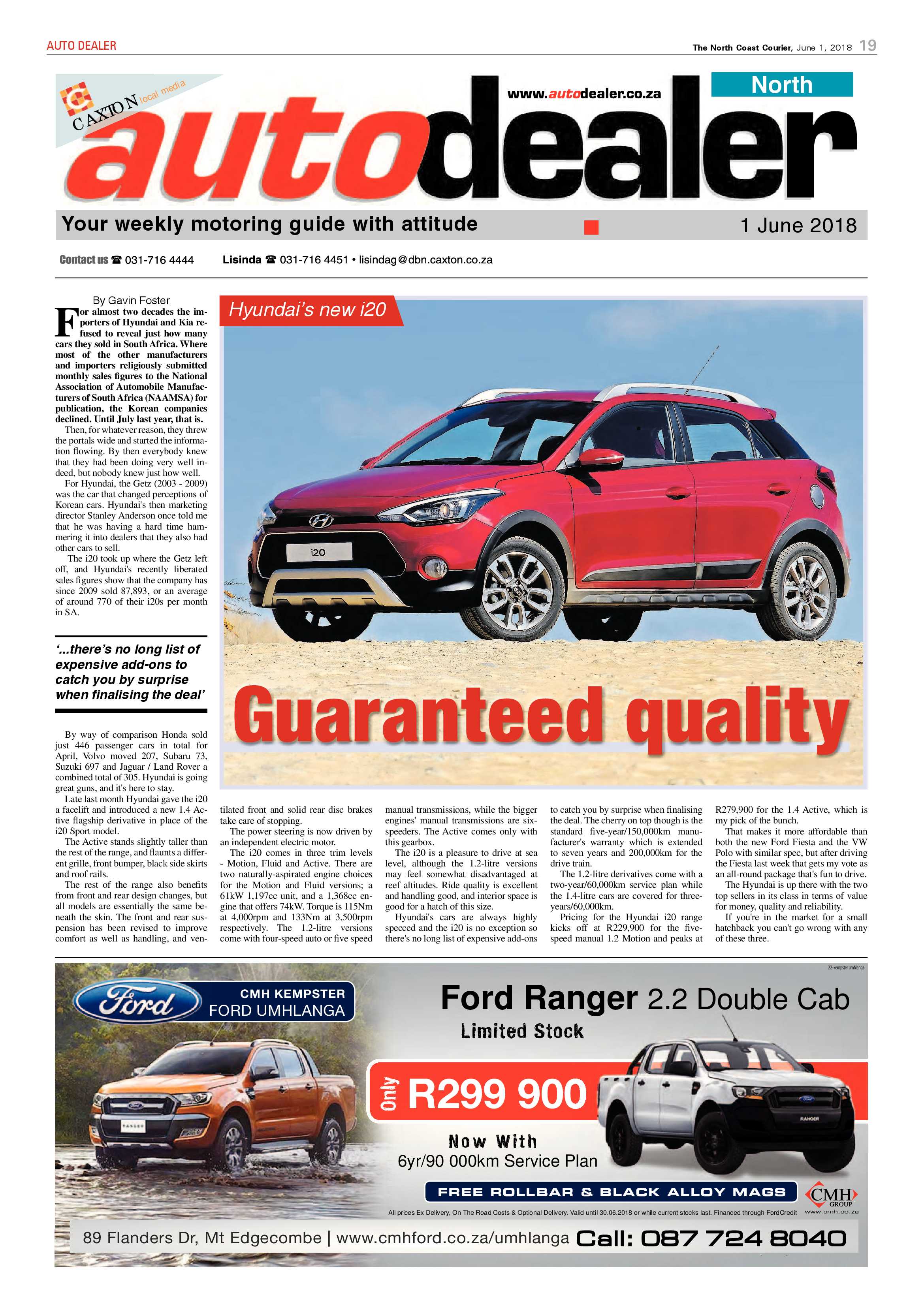 The North Coast Courier – 01 June 2018 page 19