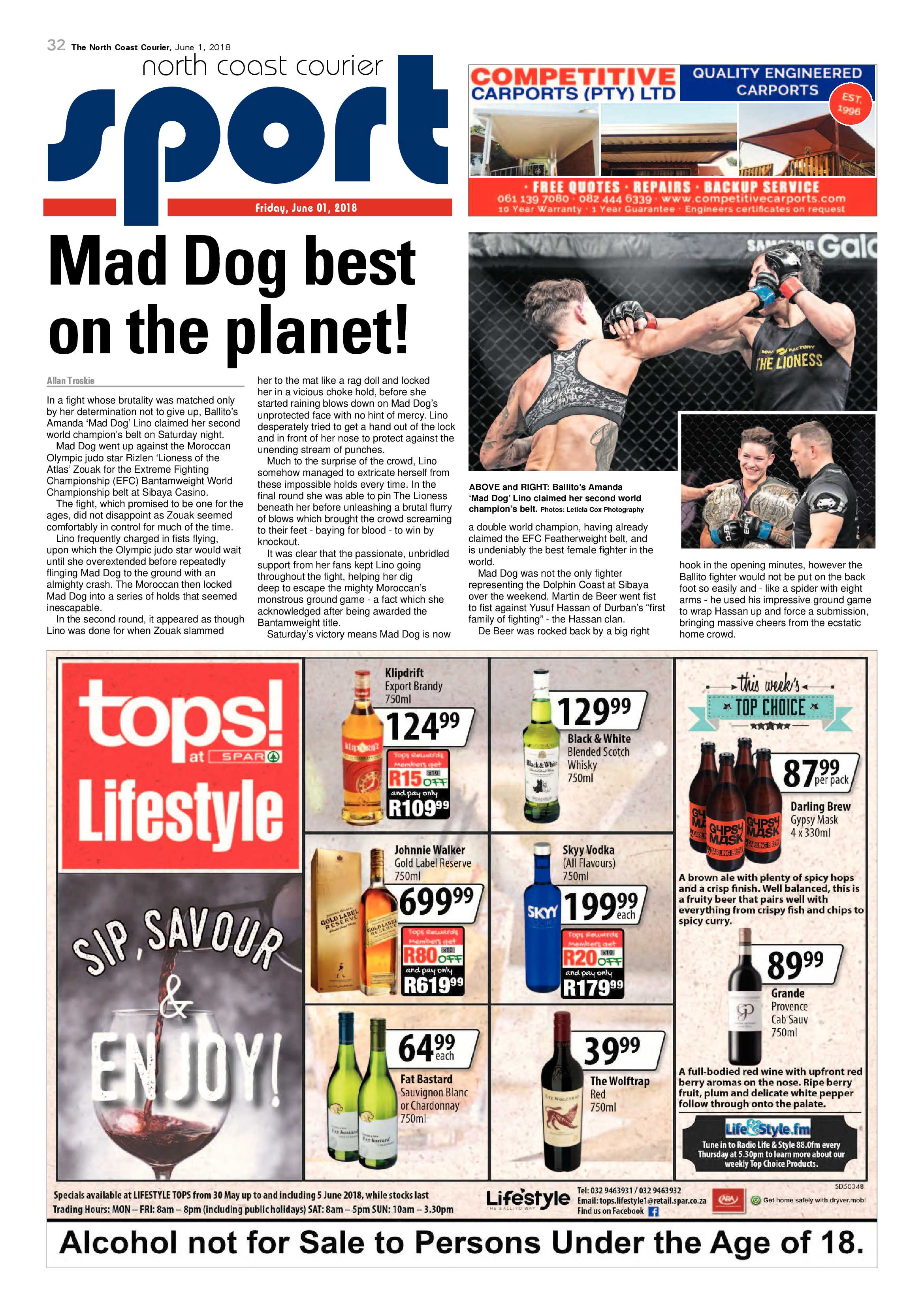 The North Coast Courier – 01 June 2018 page 32