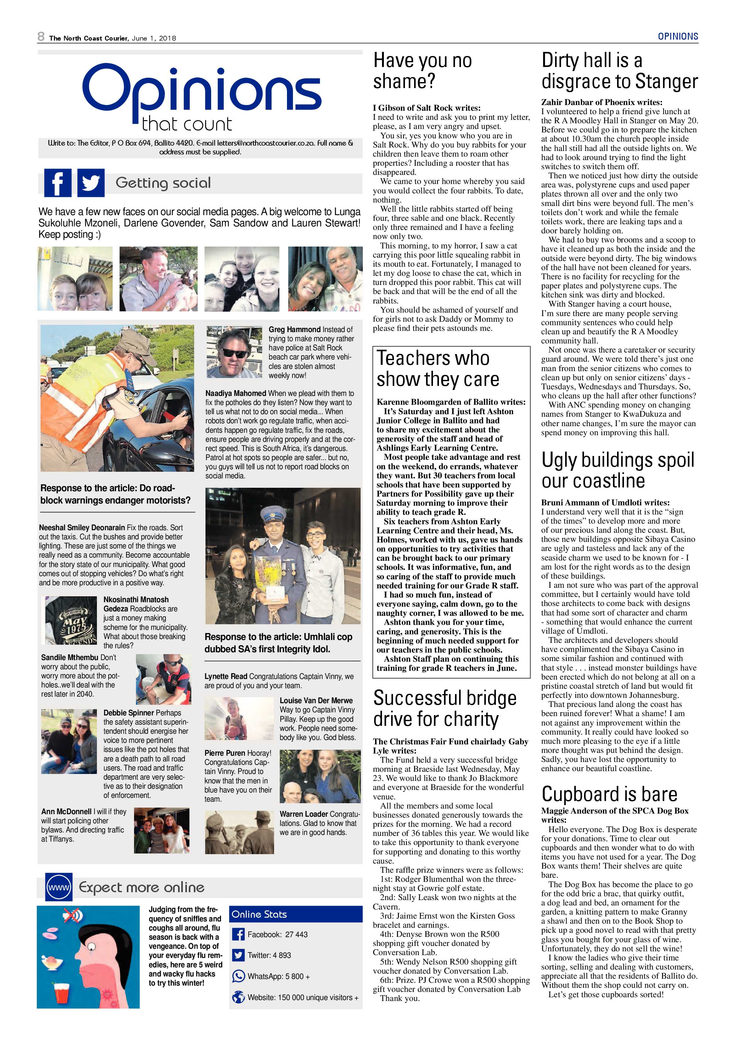The North Coast Courier – 01 June 2018 page 8
