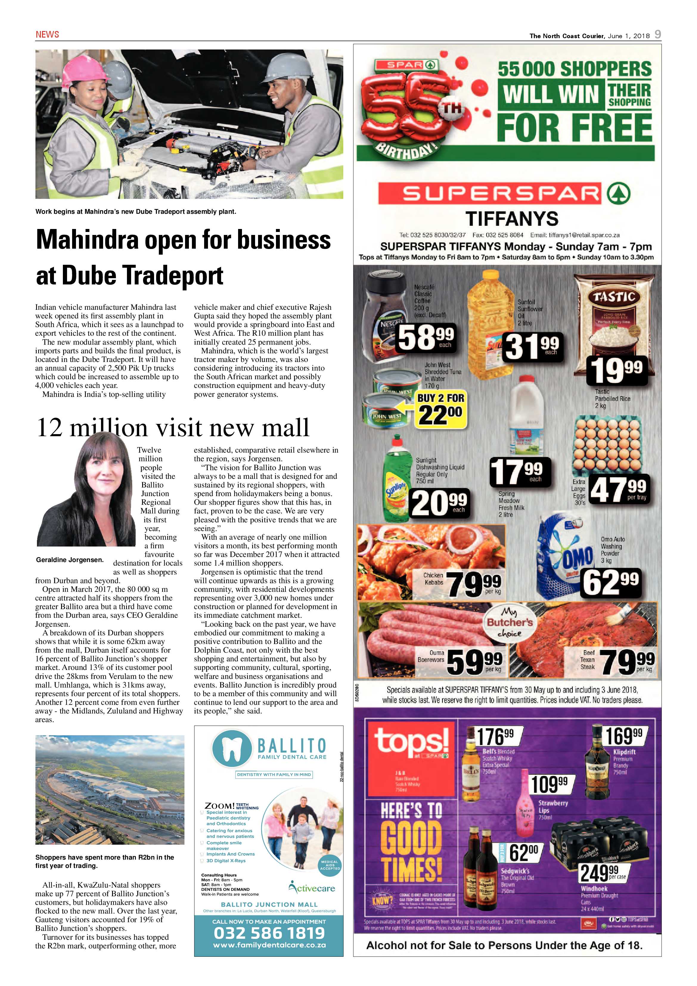 The North Coast Courier – 01 June 2018 page 9