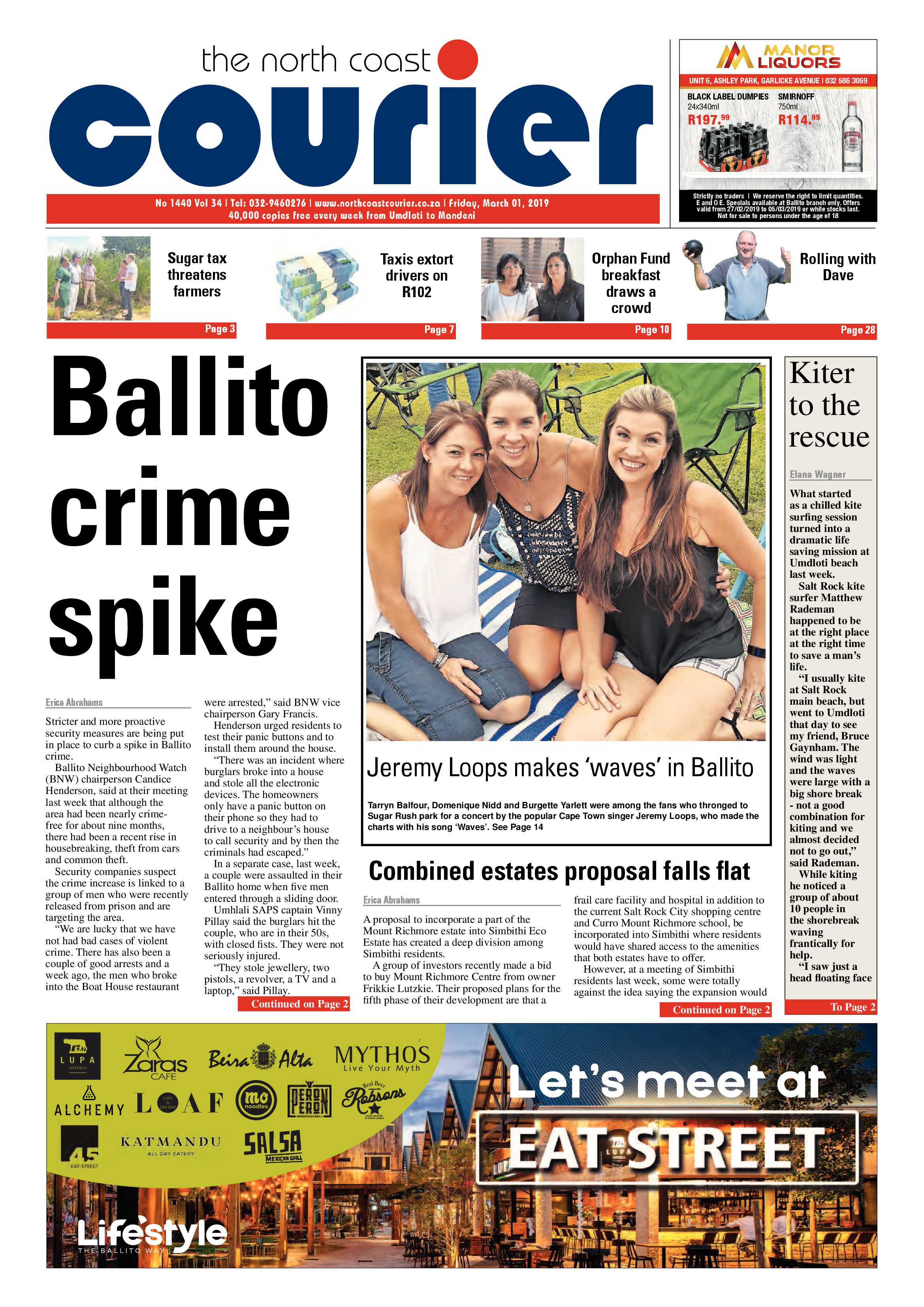 The North Coast Courier – 01 March 2019 page 1