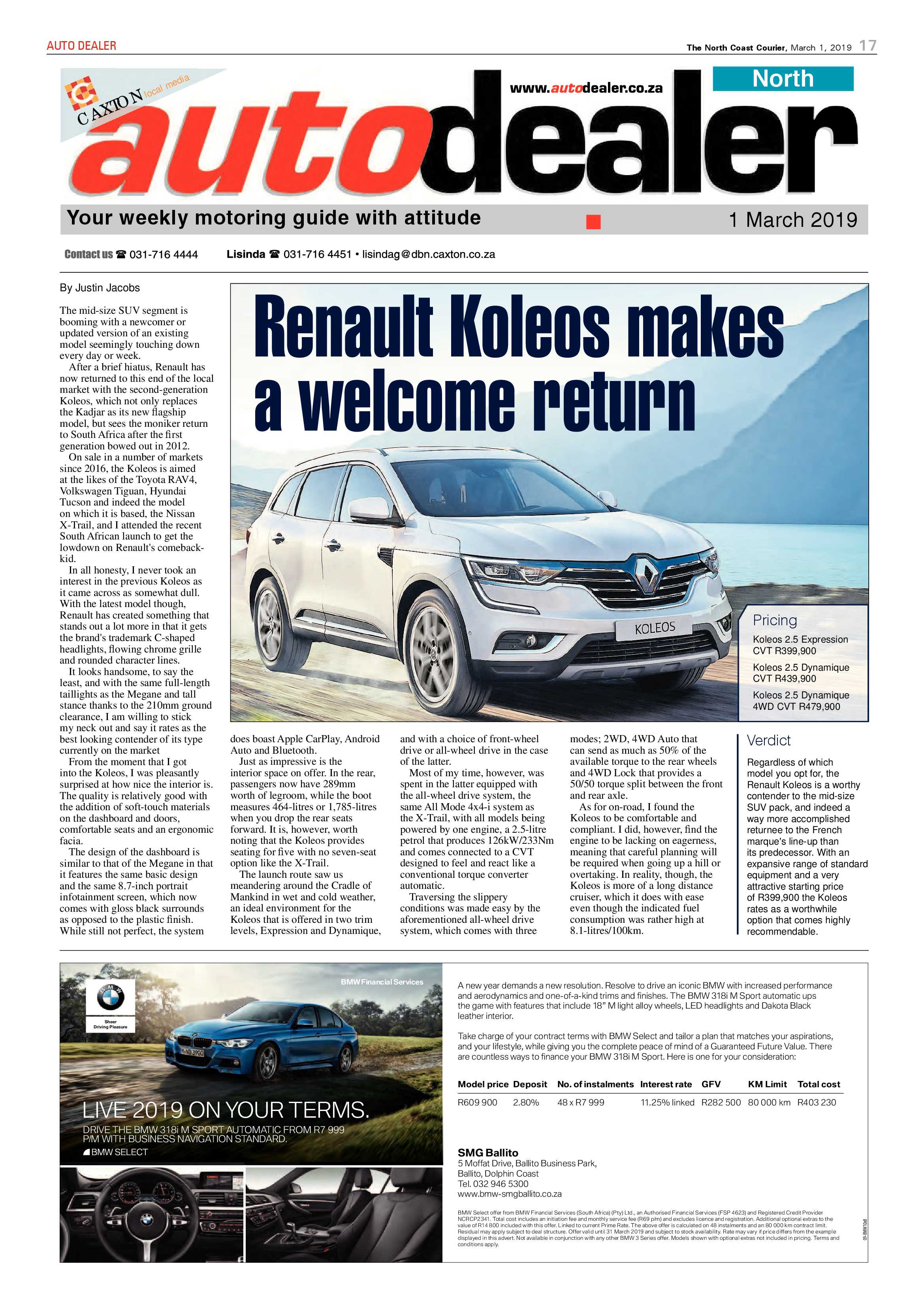 The North Coast Courier – 01 March 2019 page 17