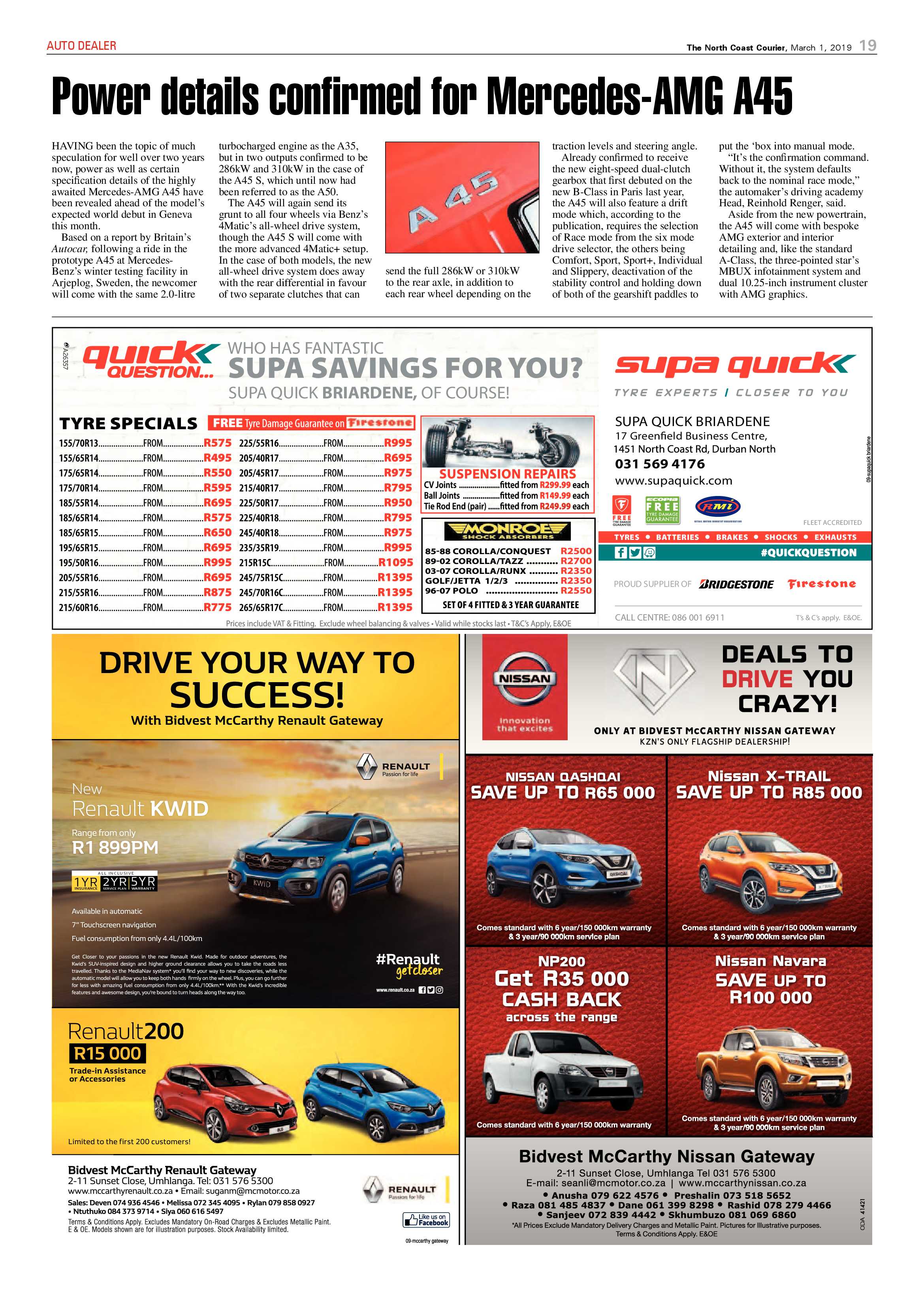 The North Coast Courier – 01 March 2019 page 19