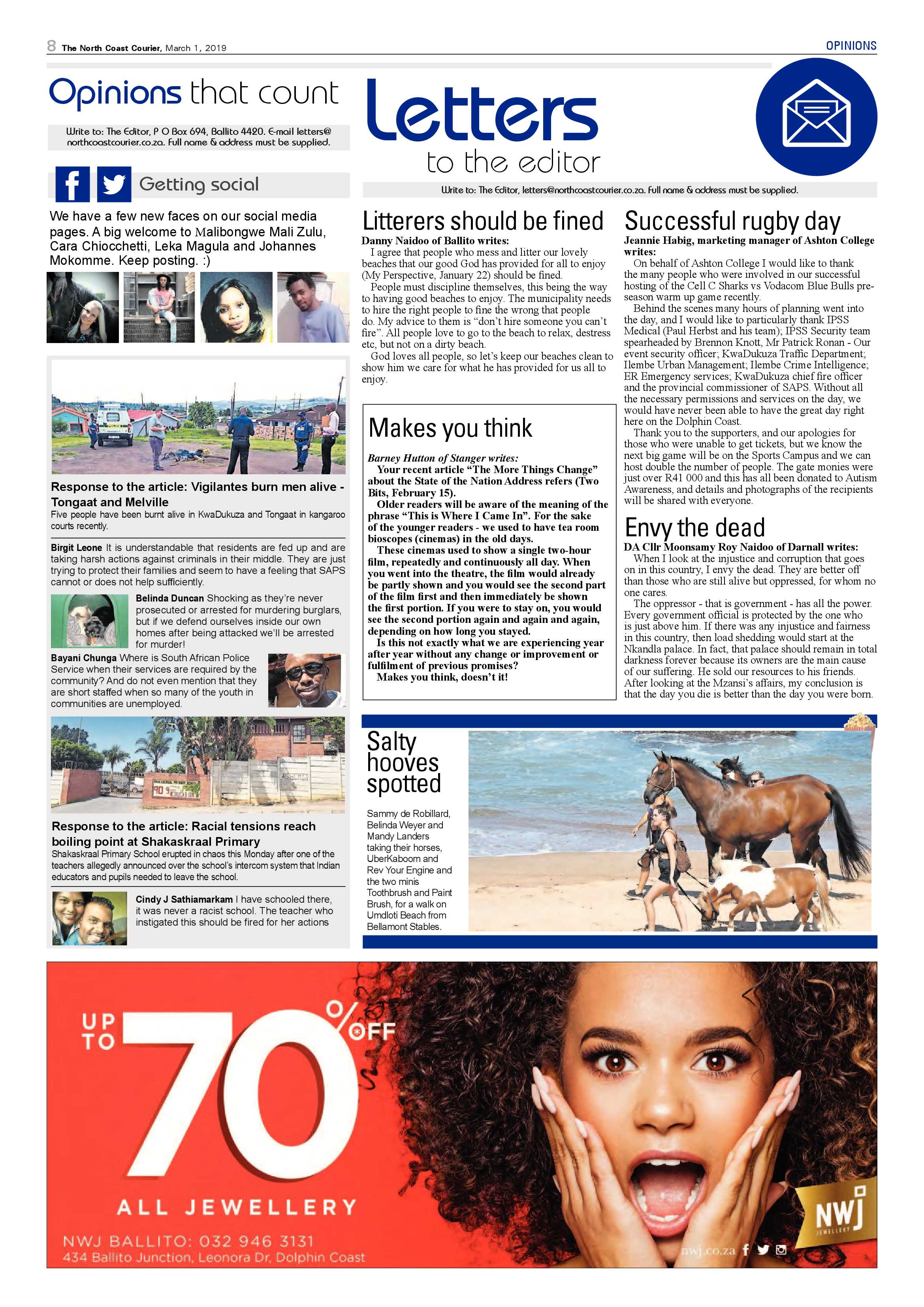 The North Coast Courier – 01 March 2019 page 8