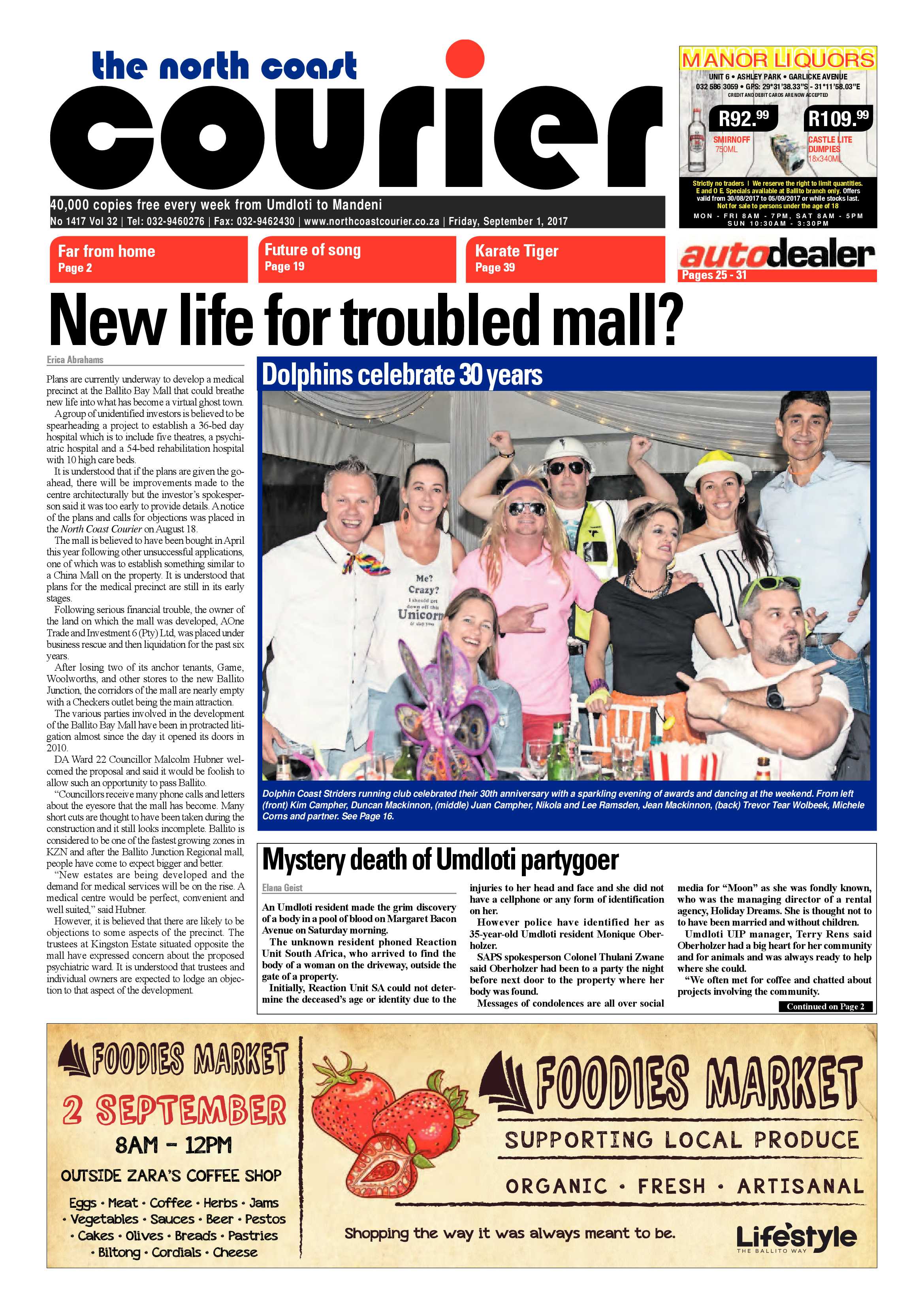 The North Coast Courier – 01 September 2017 page 1