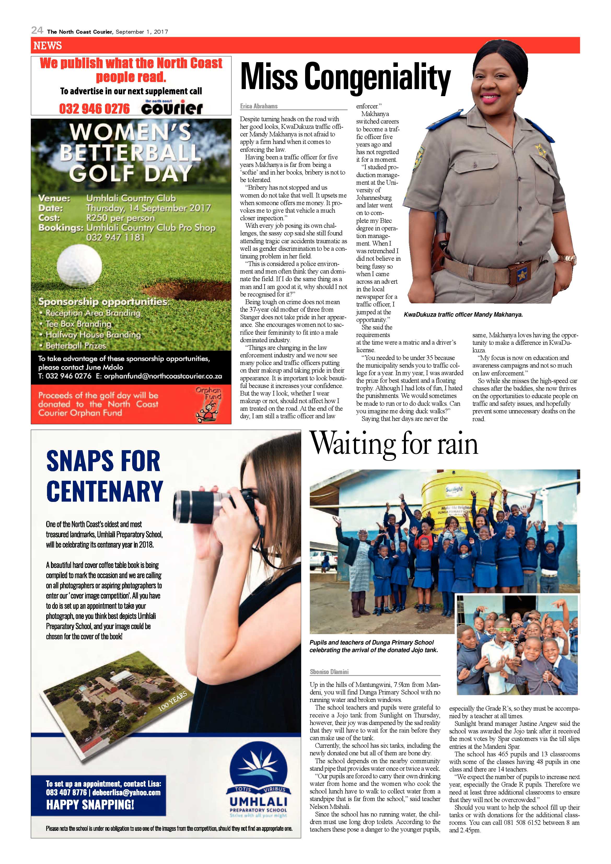 The North Coast Courier – 01 September 2017 page 24