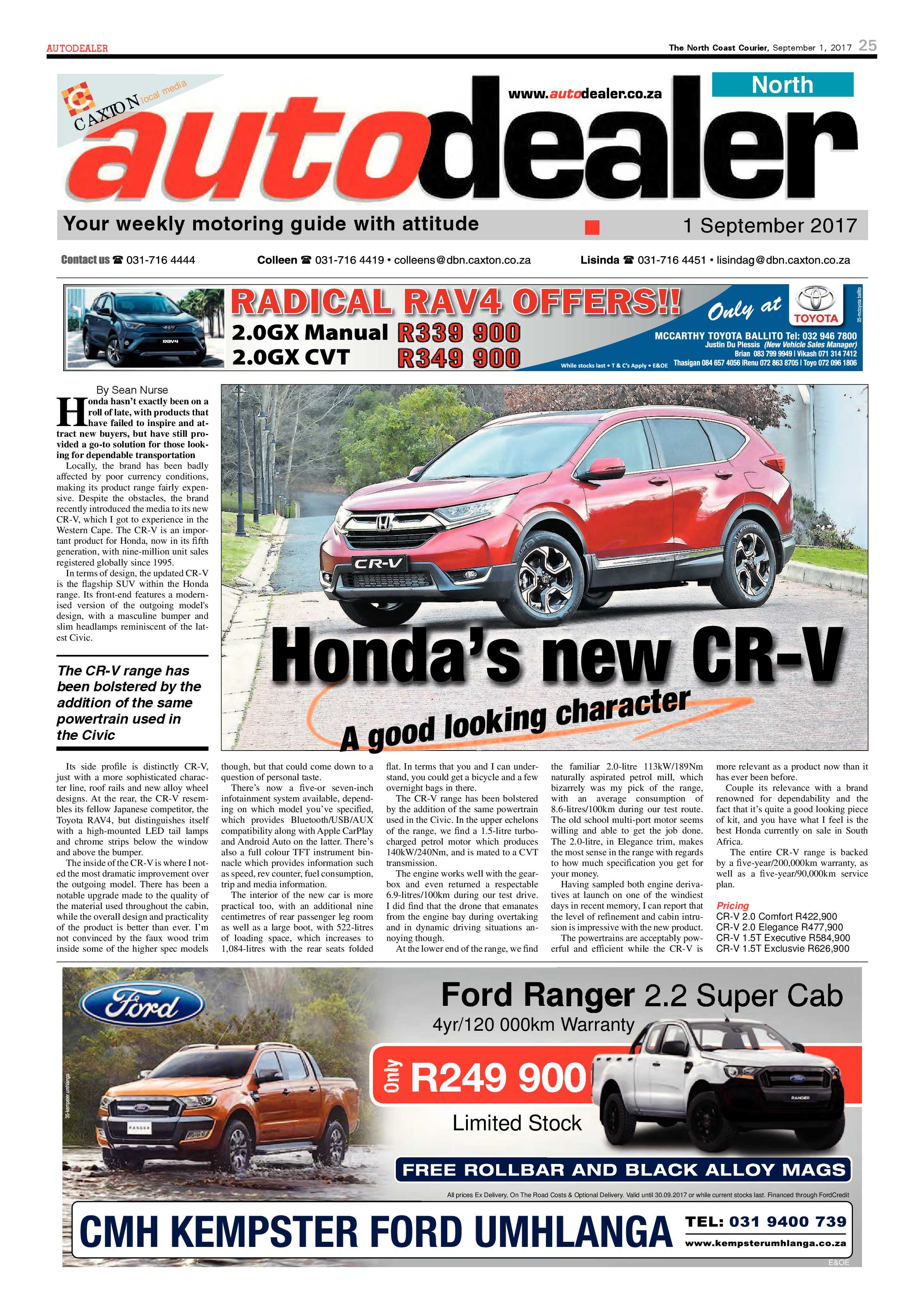 The North Coast Courier – 01 September 2017 page 25