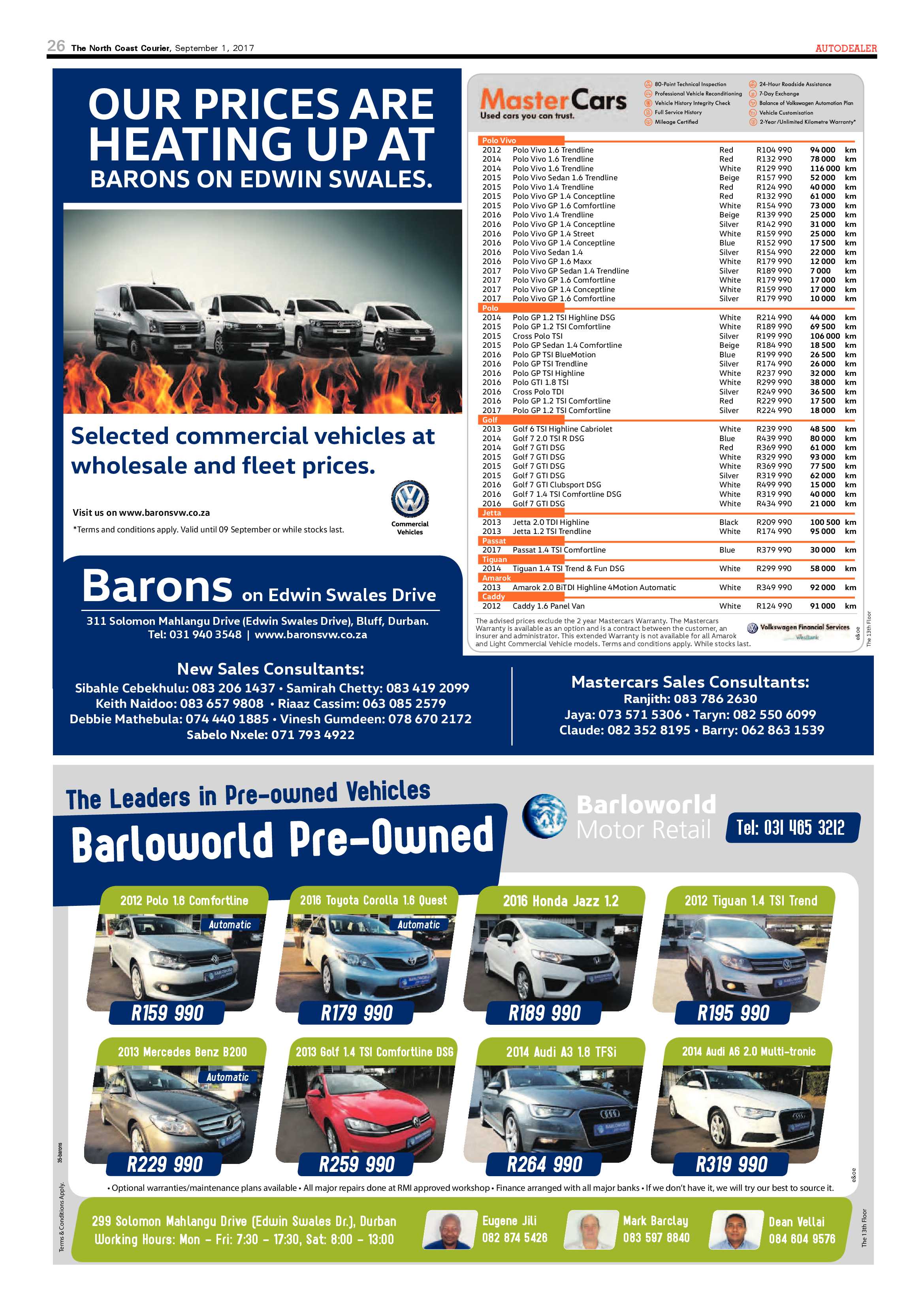 The North Coast Courier – 01 September 2017 page 26