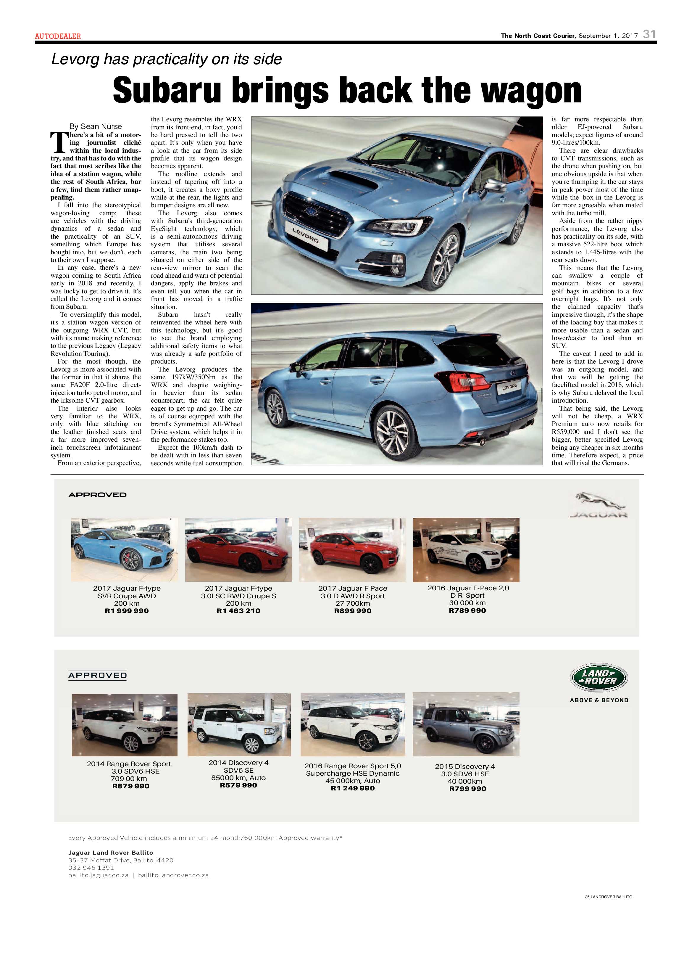 The North Coast Courier – 01 September 2017 page 31