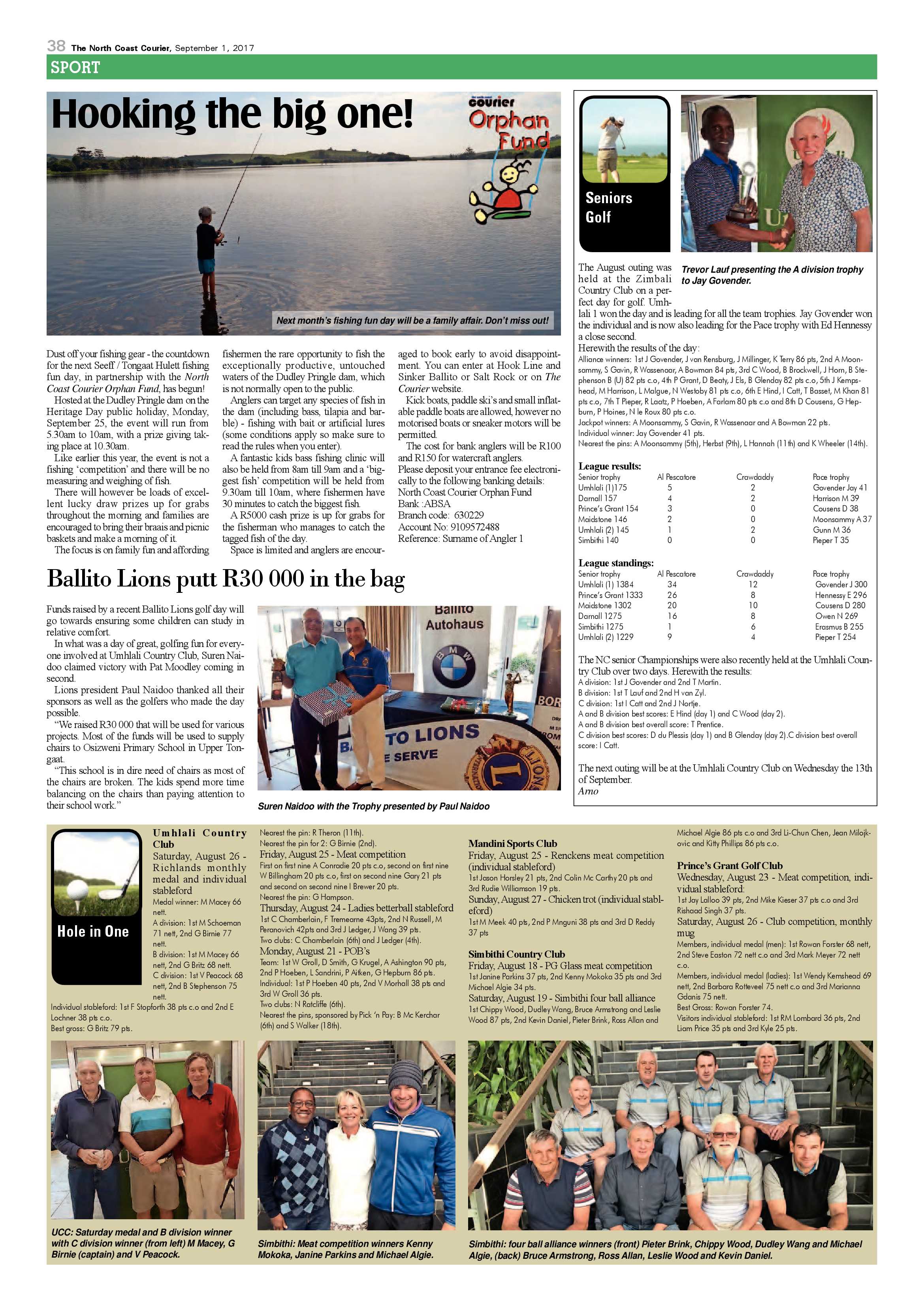 The North Coast Courier – 01 September 2017 page 38