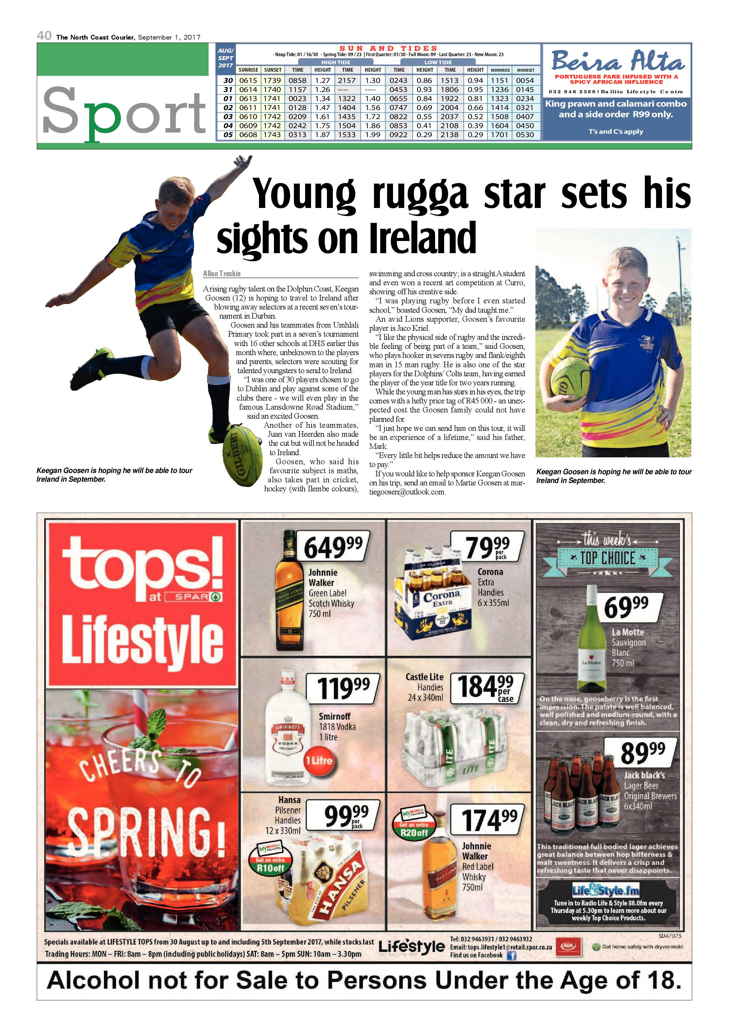 The North Coast Courier – 01 September 2017 page 40