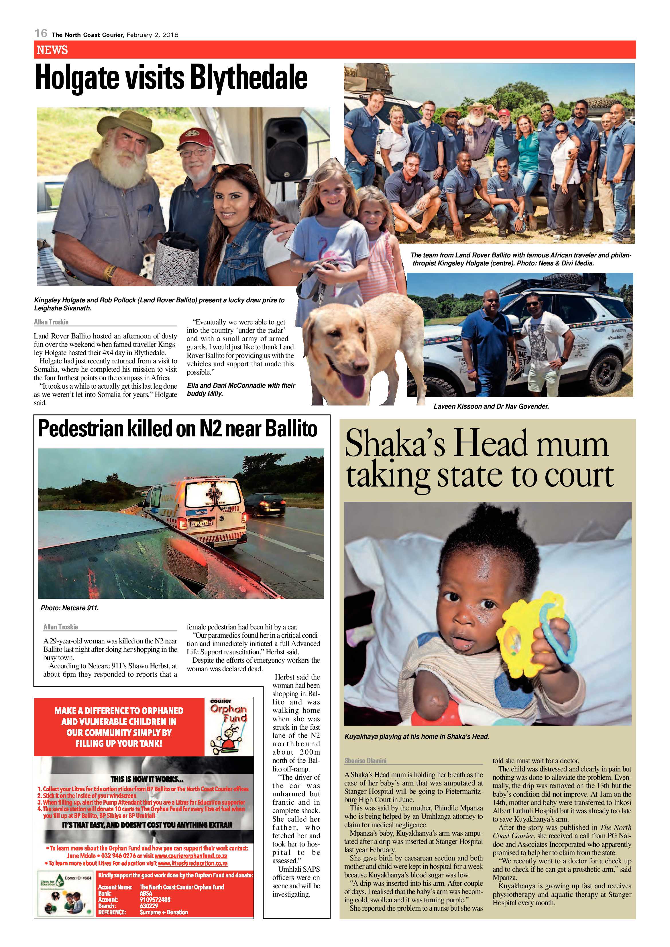 The North Coast Courier – 02 February 2018 page 16