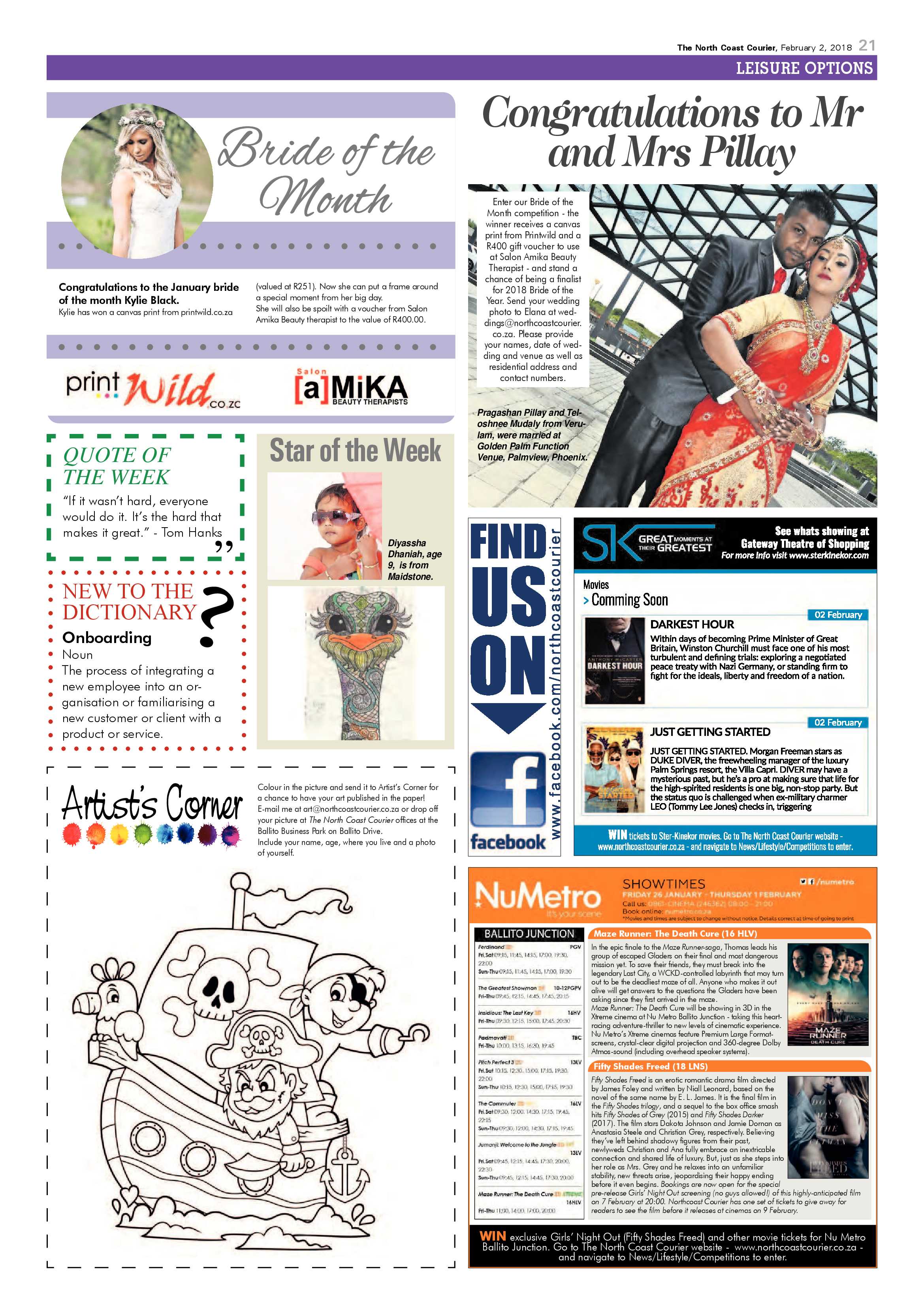 The North Coast Courier – 02 February 2018 page 21