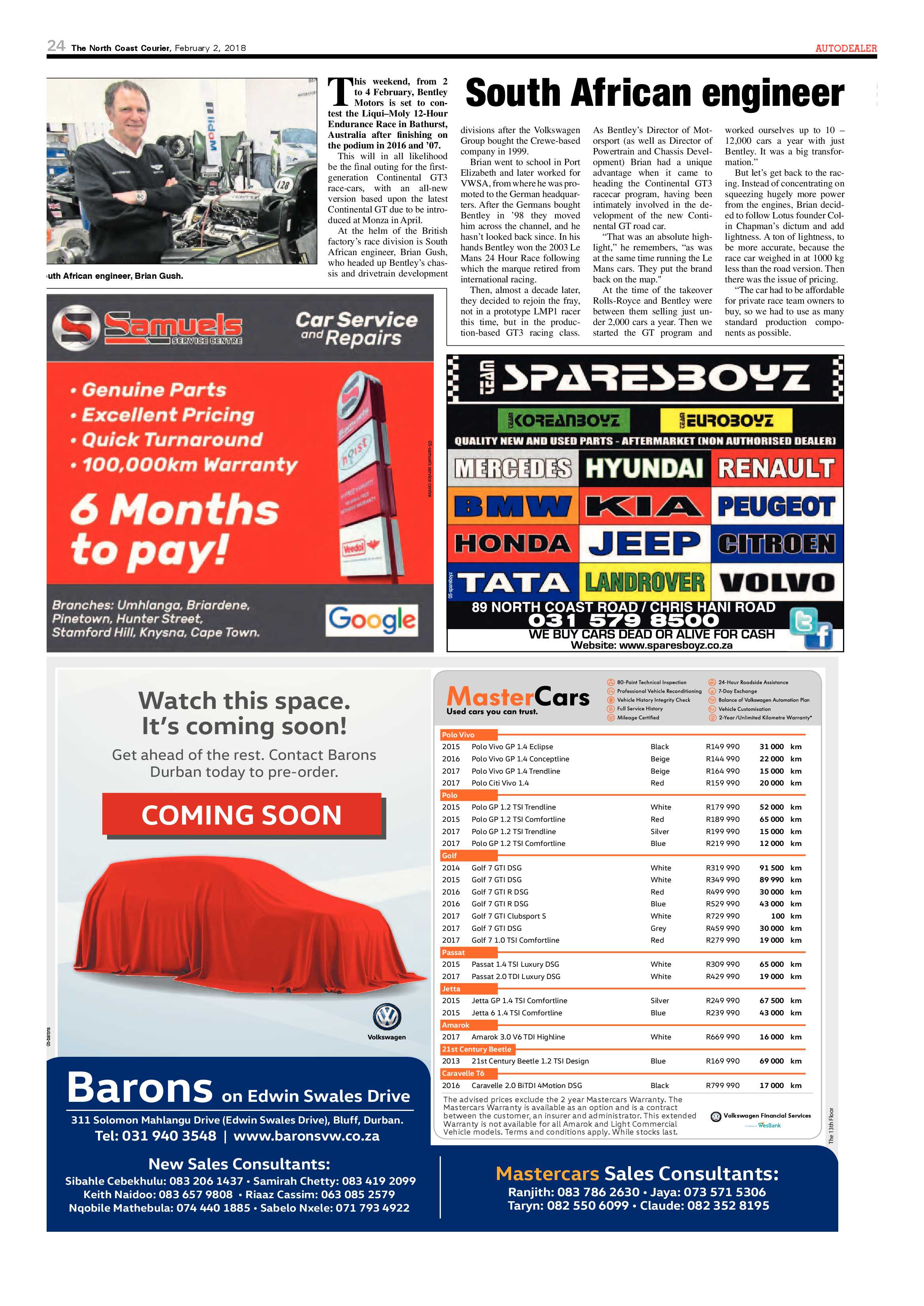 The North Coast Courier – 02 February 2018 page 24