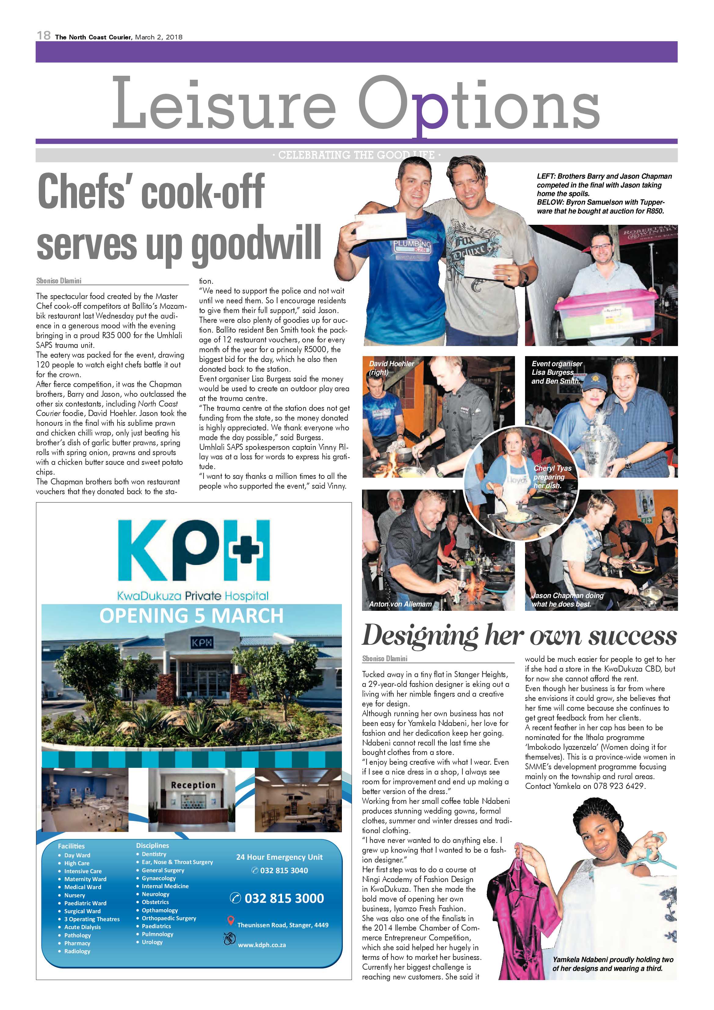 The North Coast Courier – 02 March 2018 page 18