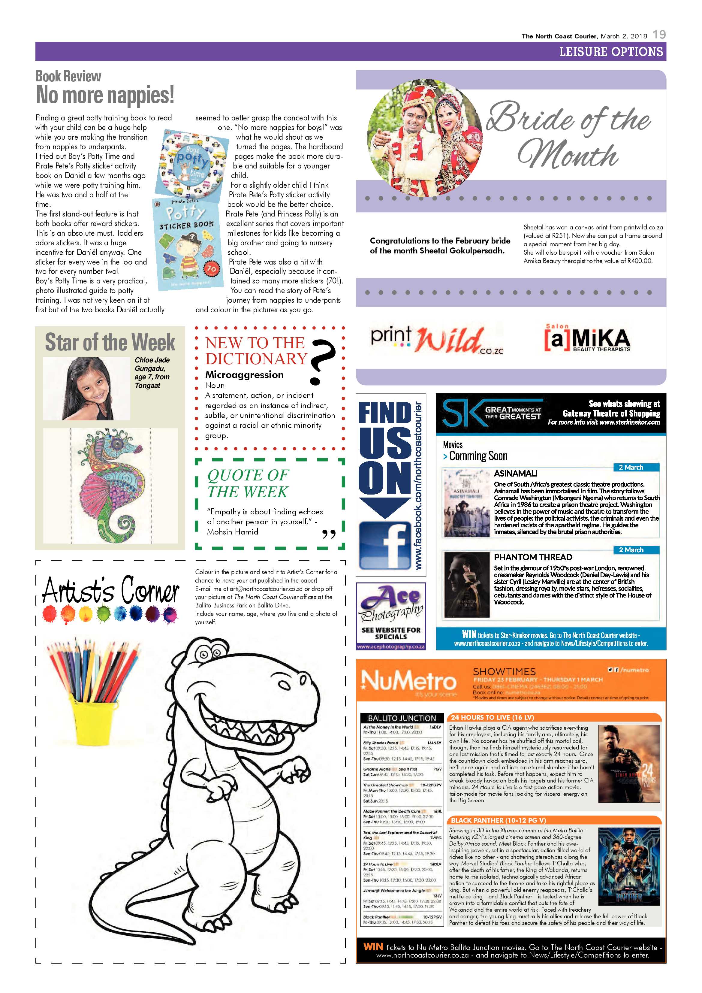 The North Coast Courier – 02 March 2018 page 19