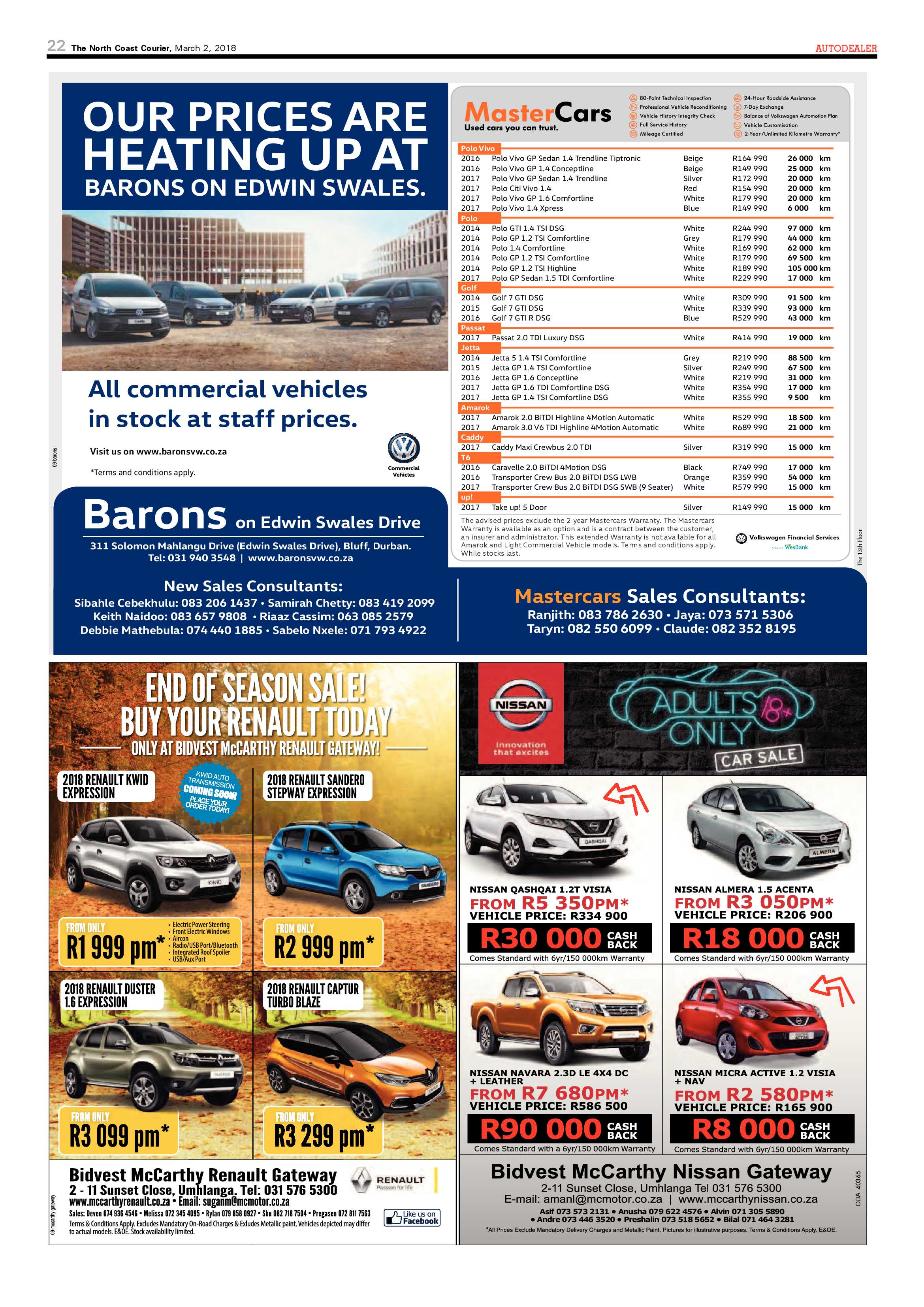 The North Coast Courier – 02 March 2018 page 22