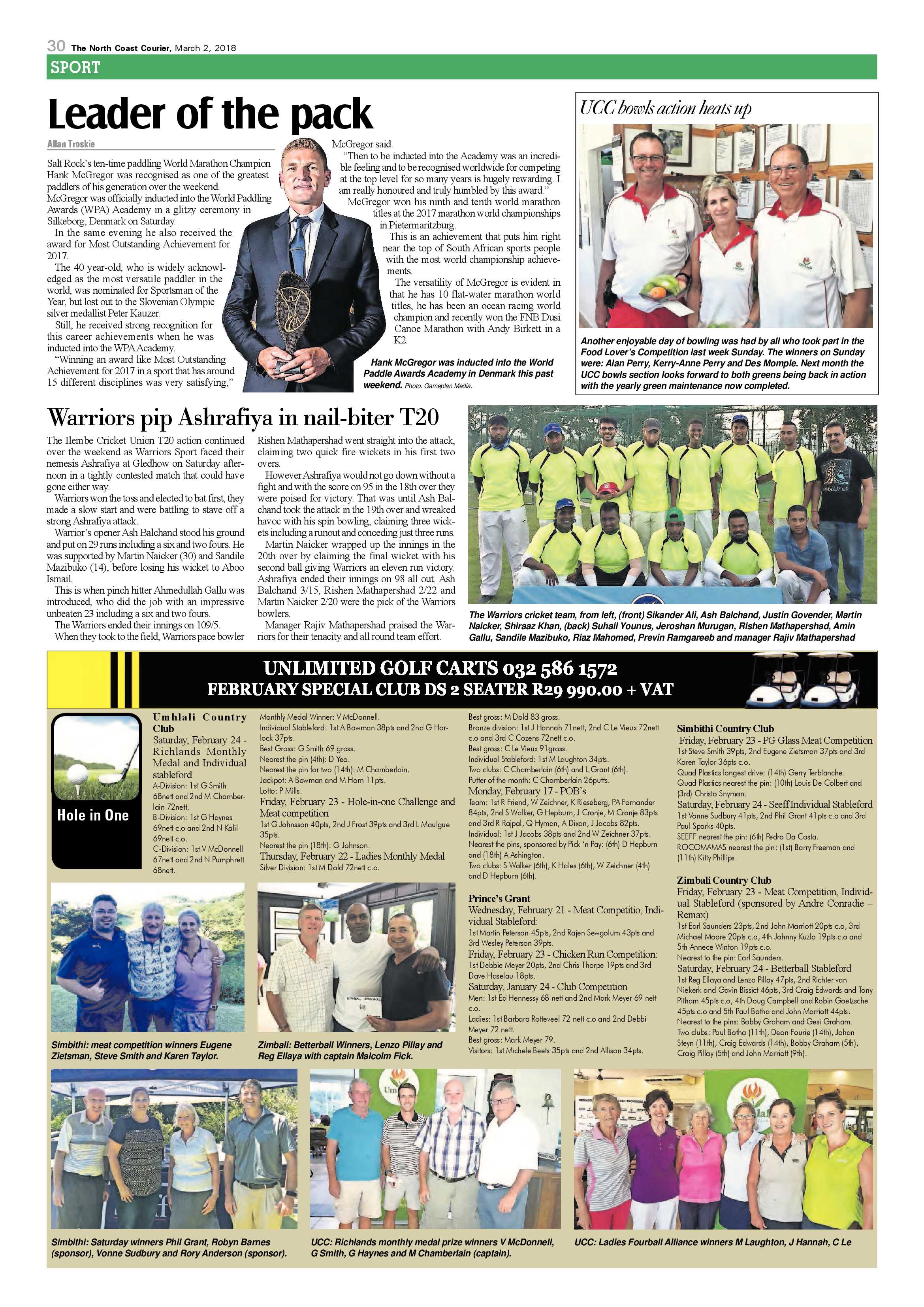 The North Coast Courier – 02 March 2018 page 30