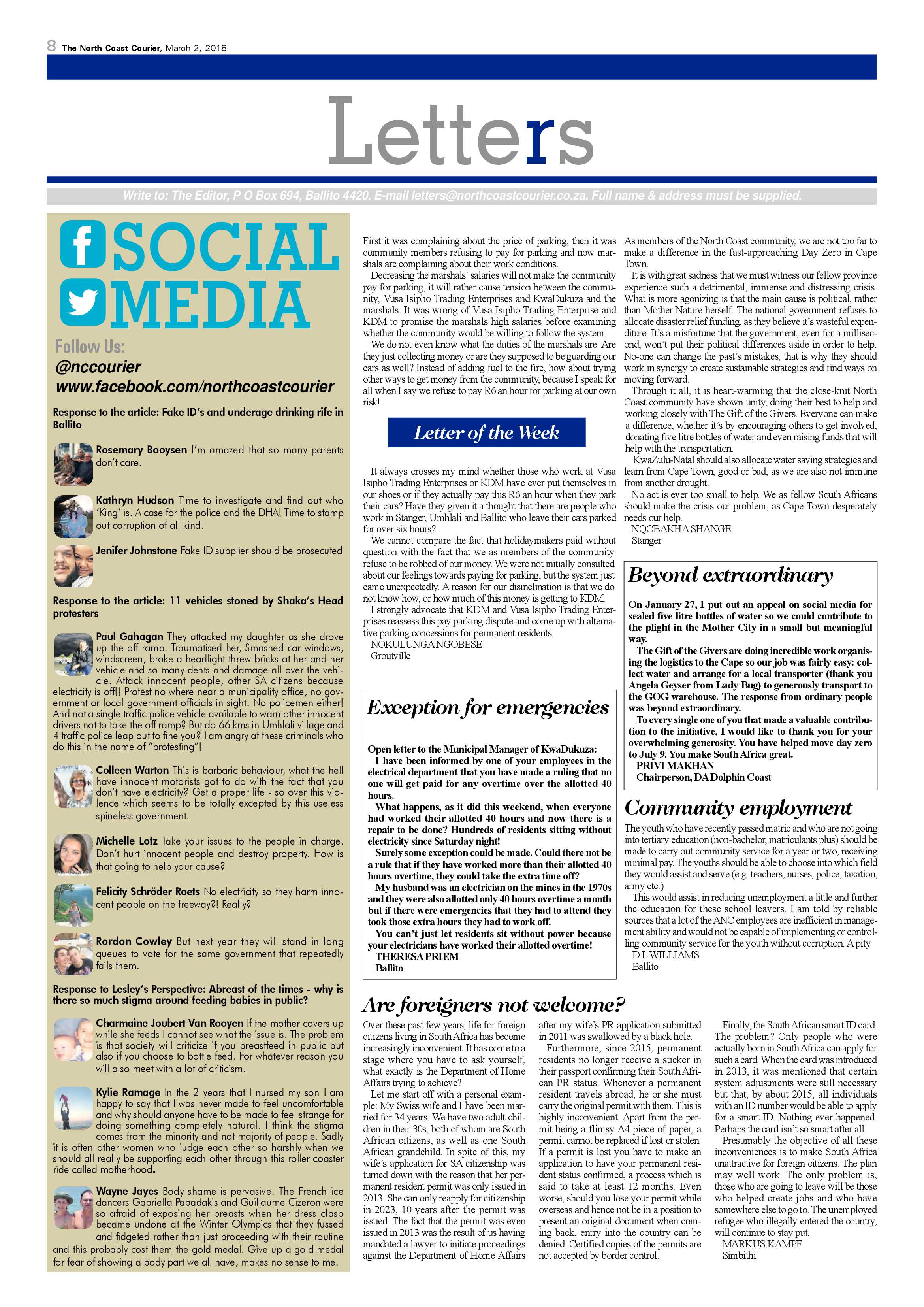 The North Coast Courier – 02 March 2018 page 8